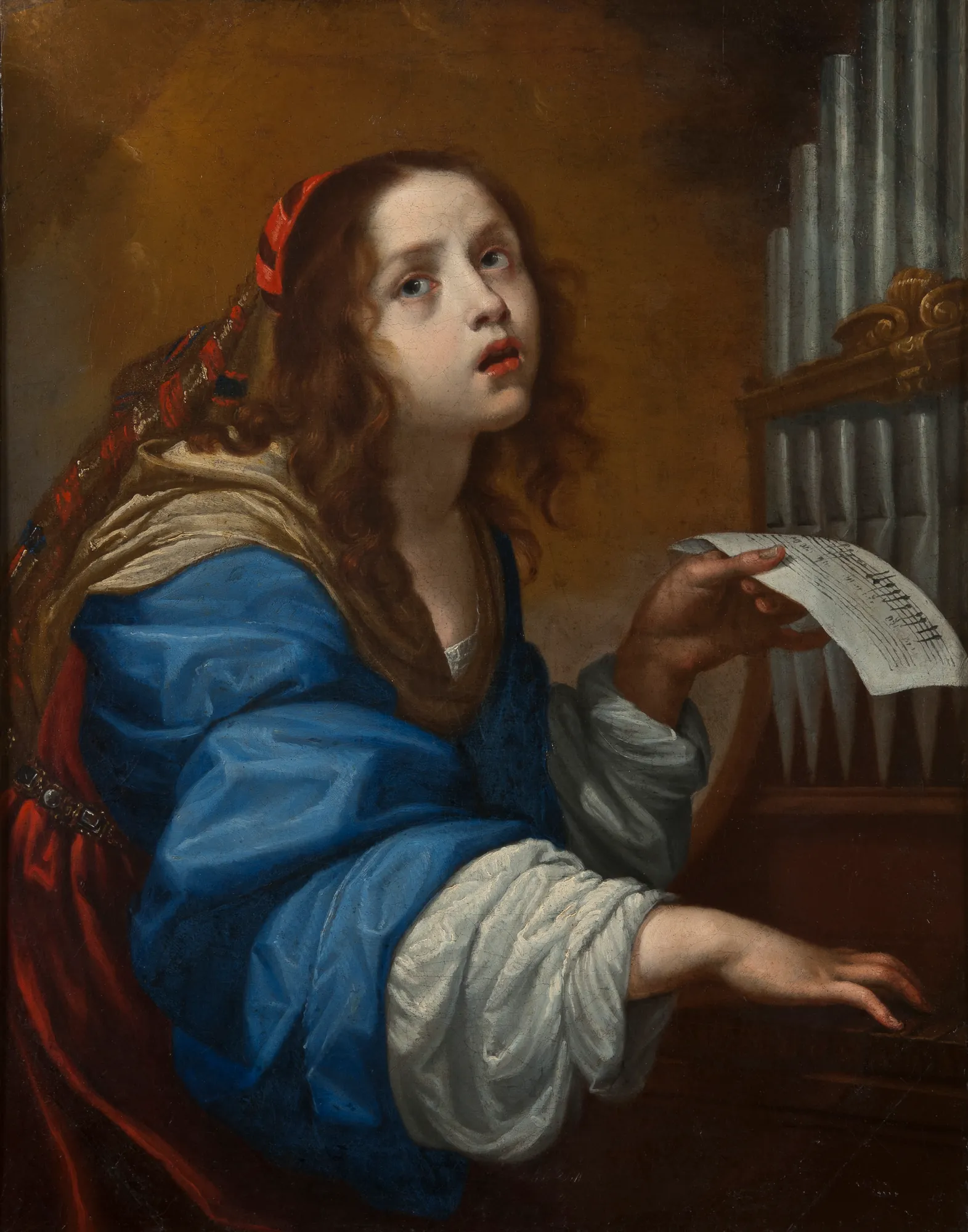 St. Cecilia Playing the Organ