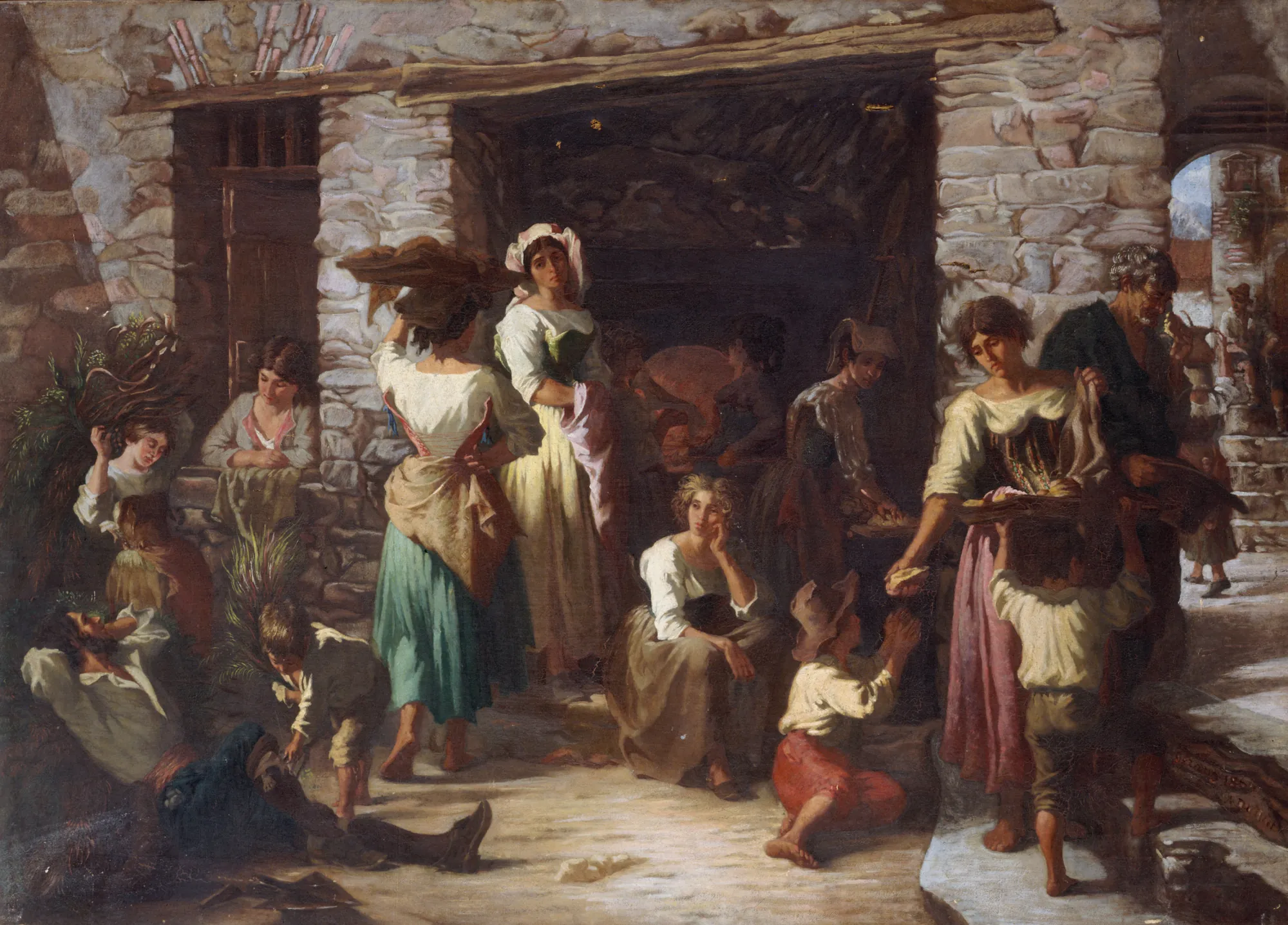 Scène de rue en Italie