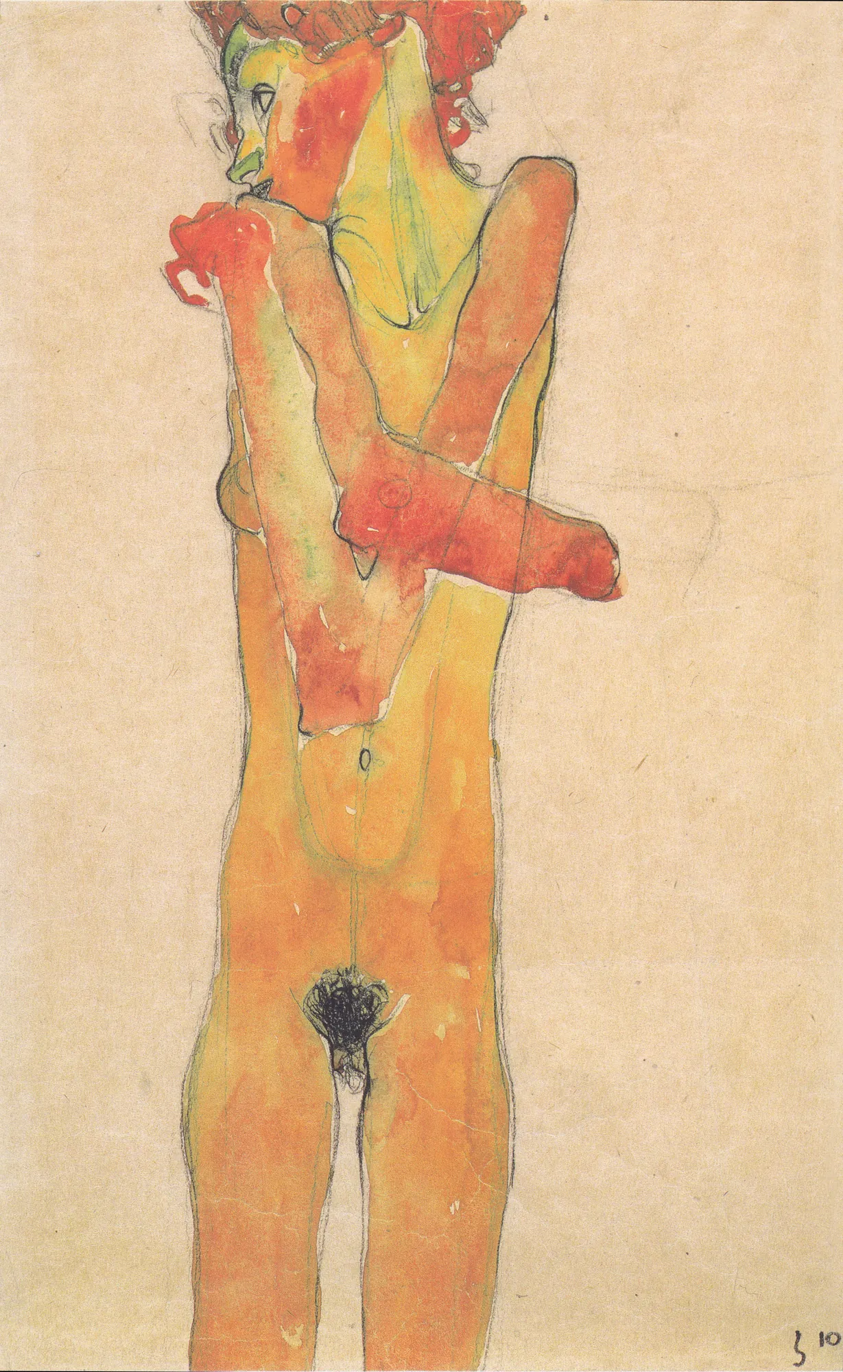 Standing Female Nude with Crossed Arms