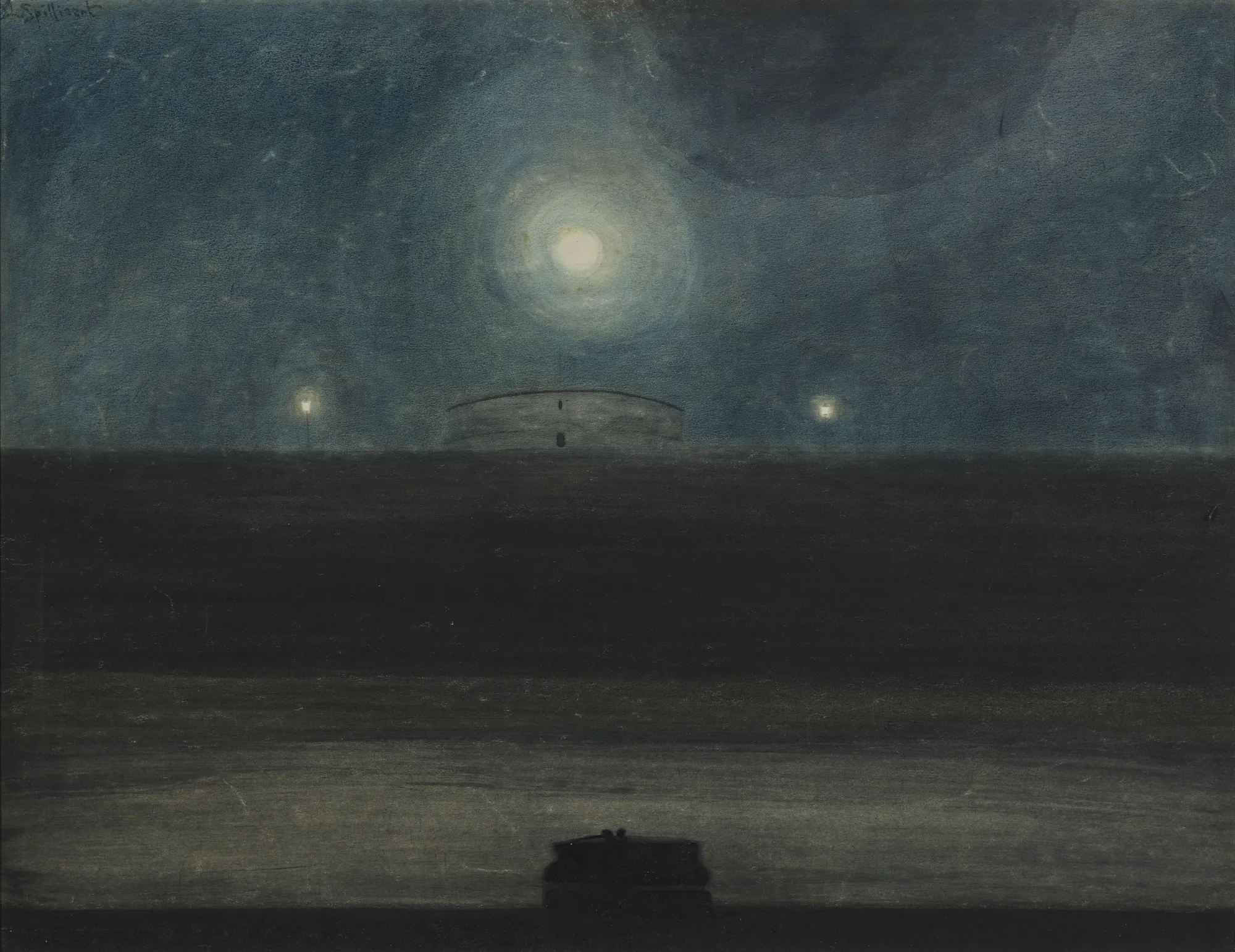 Beach with Moon (Strand met maan)
