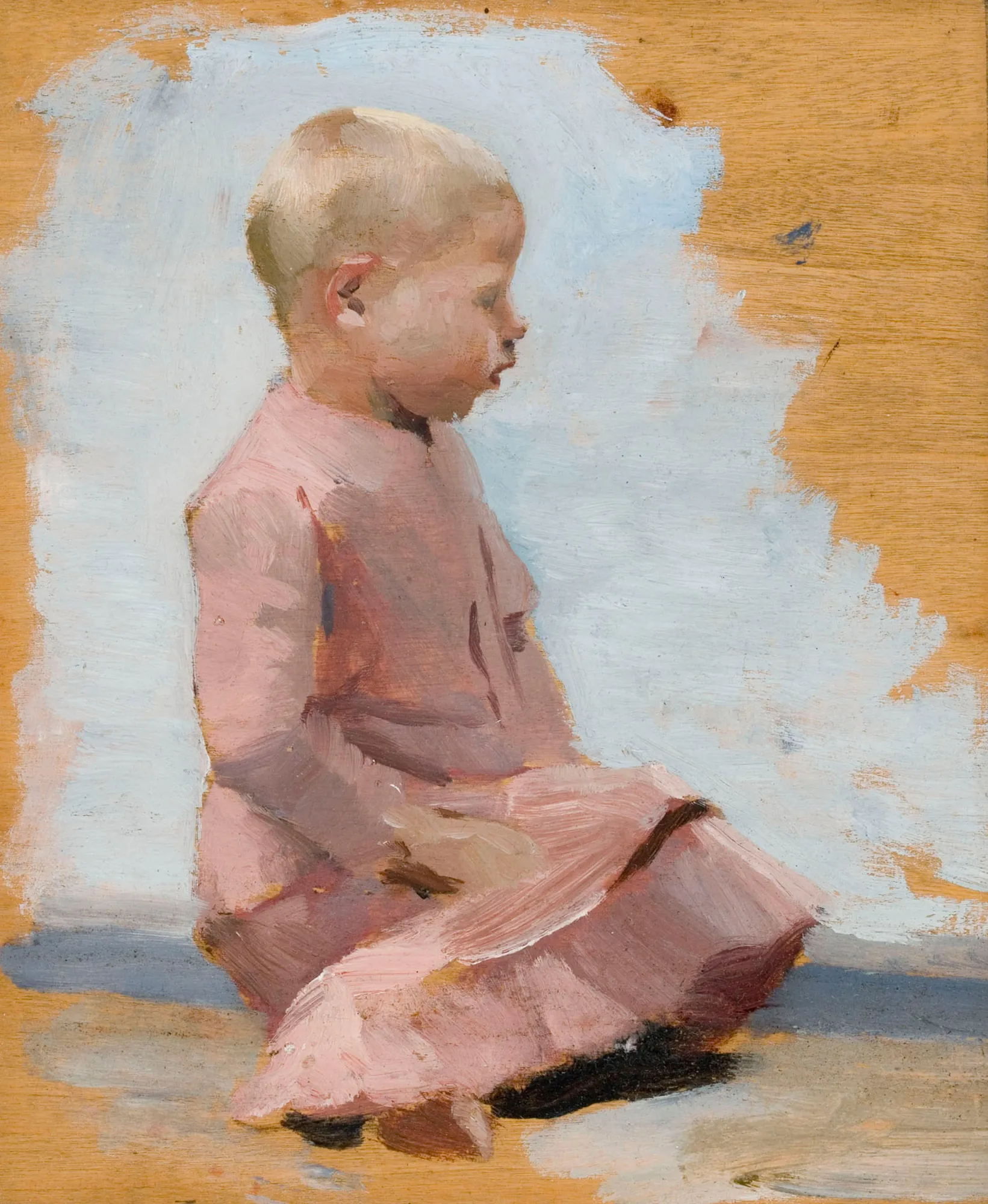 Child in a Red Dress (Study for Saturday Evening at Hamari)