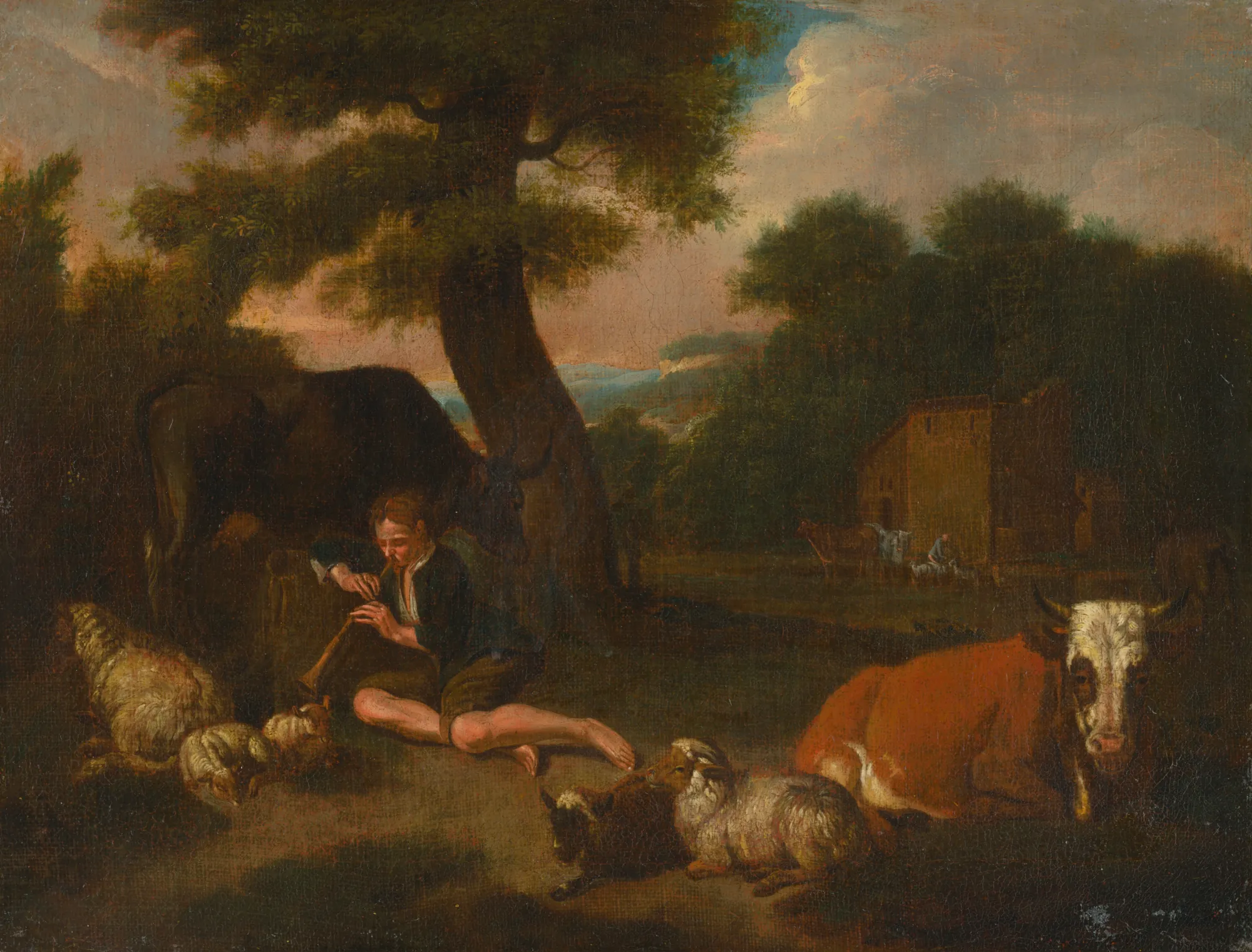 Shepherd with His Flock