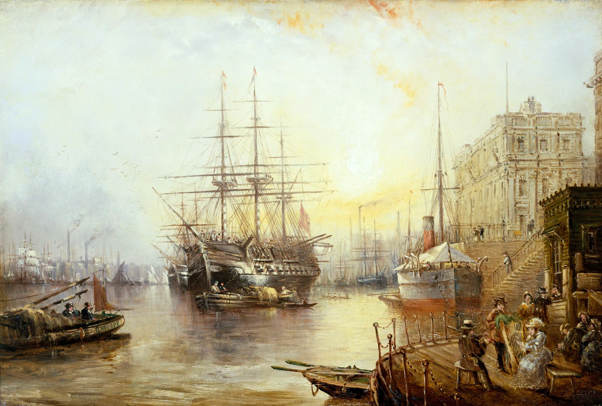 The Training Ship Fisgard off the Royal Naval College, Greenwich