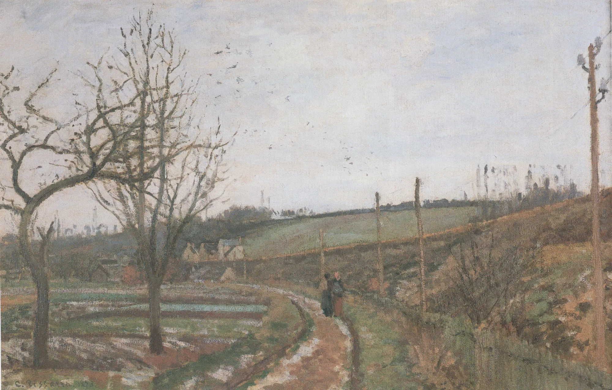 The Road near the Railway, Effect of Snow, Osny