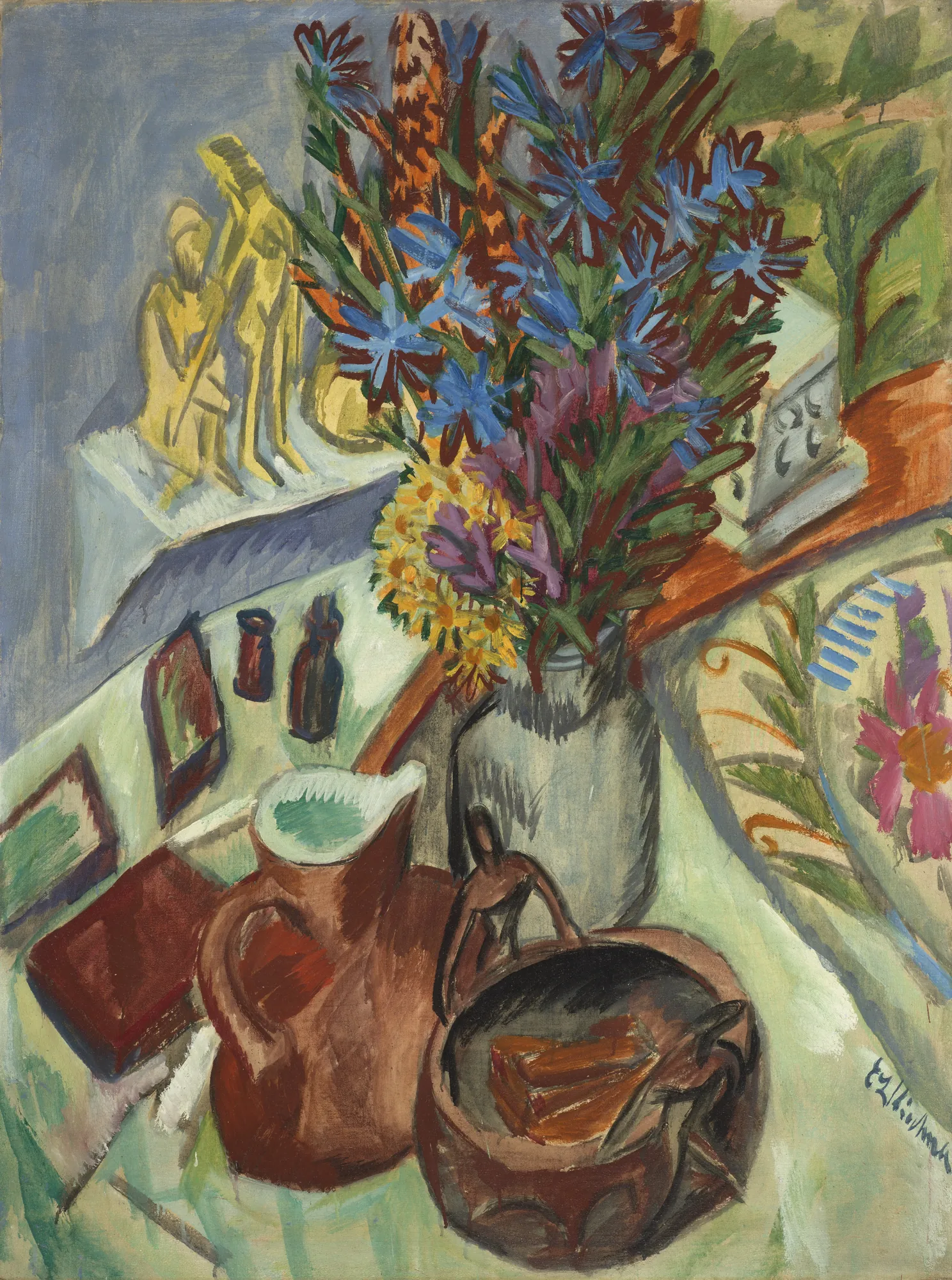 Still Life with Jug and African Bowl