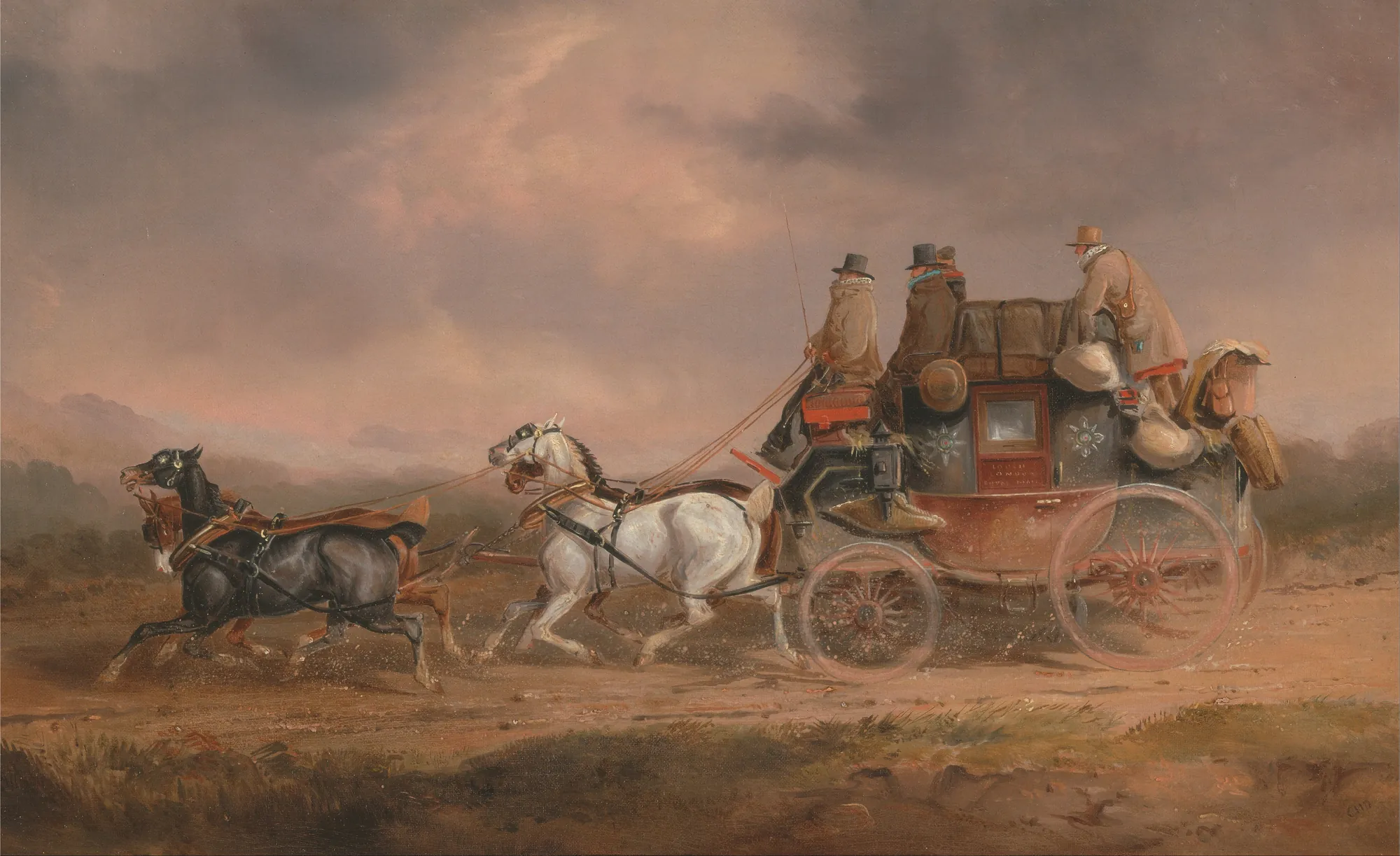 Mail Coaches on the Road: The Louth-London Royal Mail Progressing at Speed