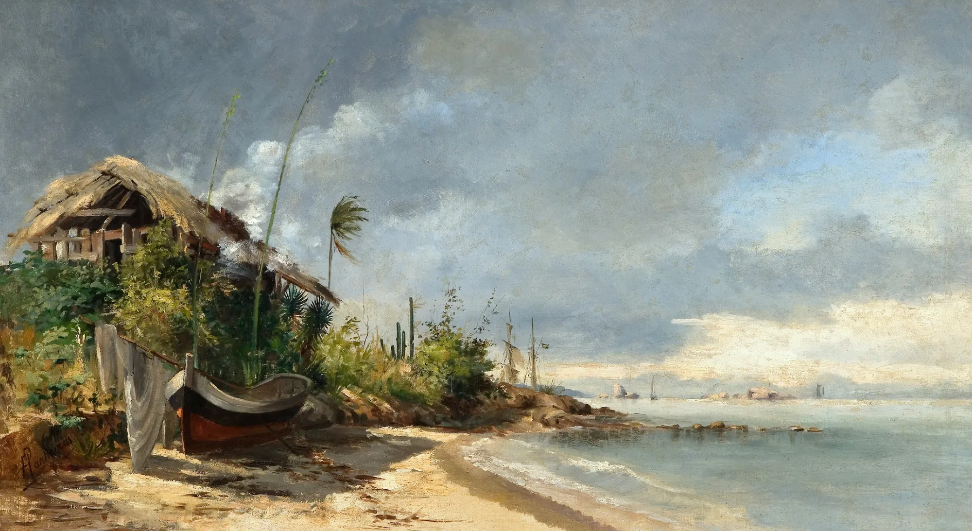 A View of the Beach at São Domingos