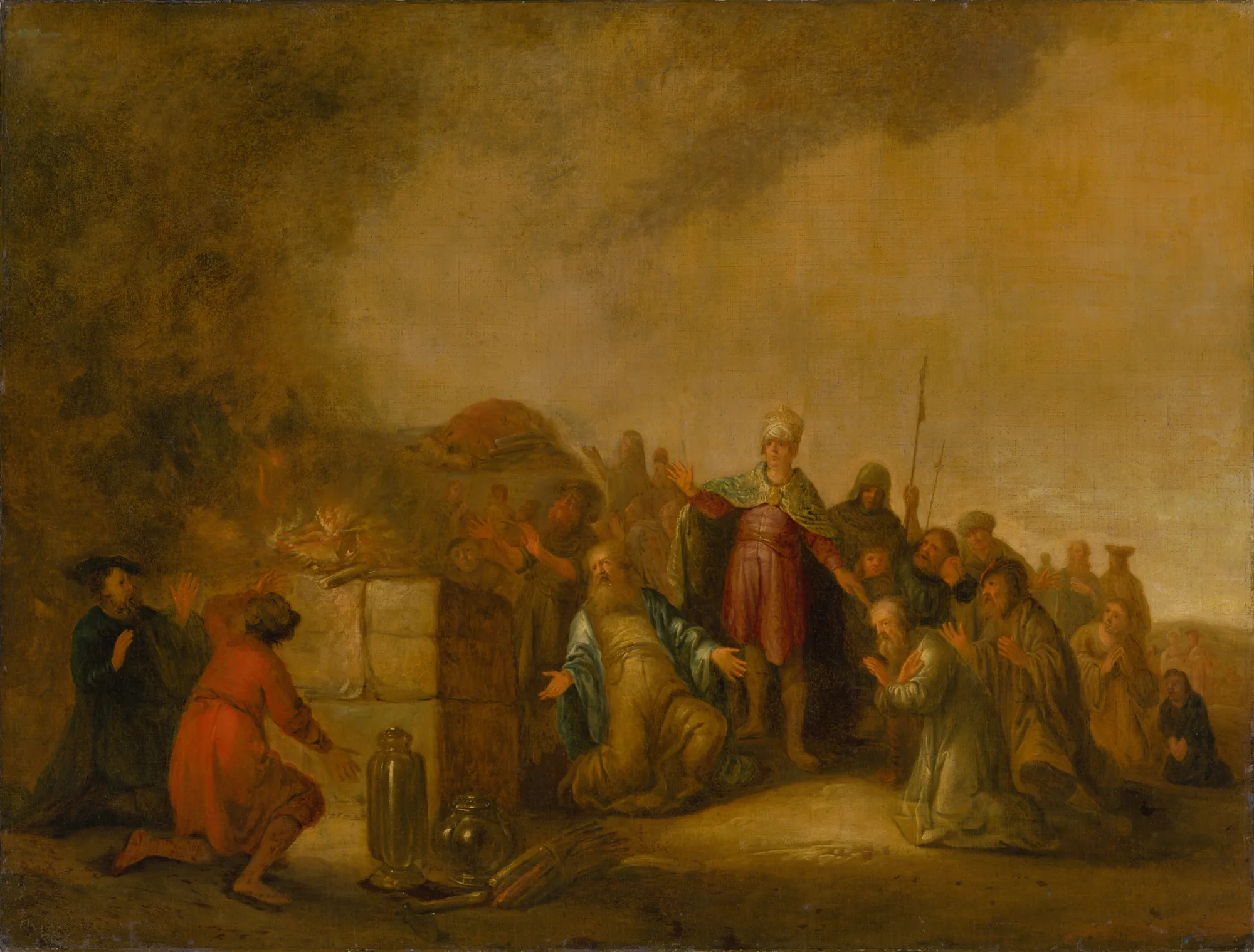 Elijah's Sacrifice to Baal on Mount Carmel