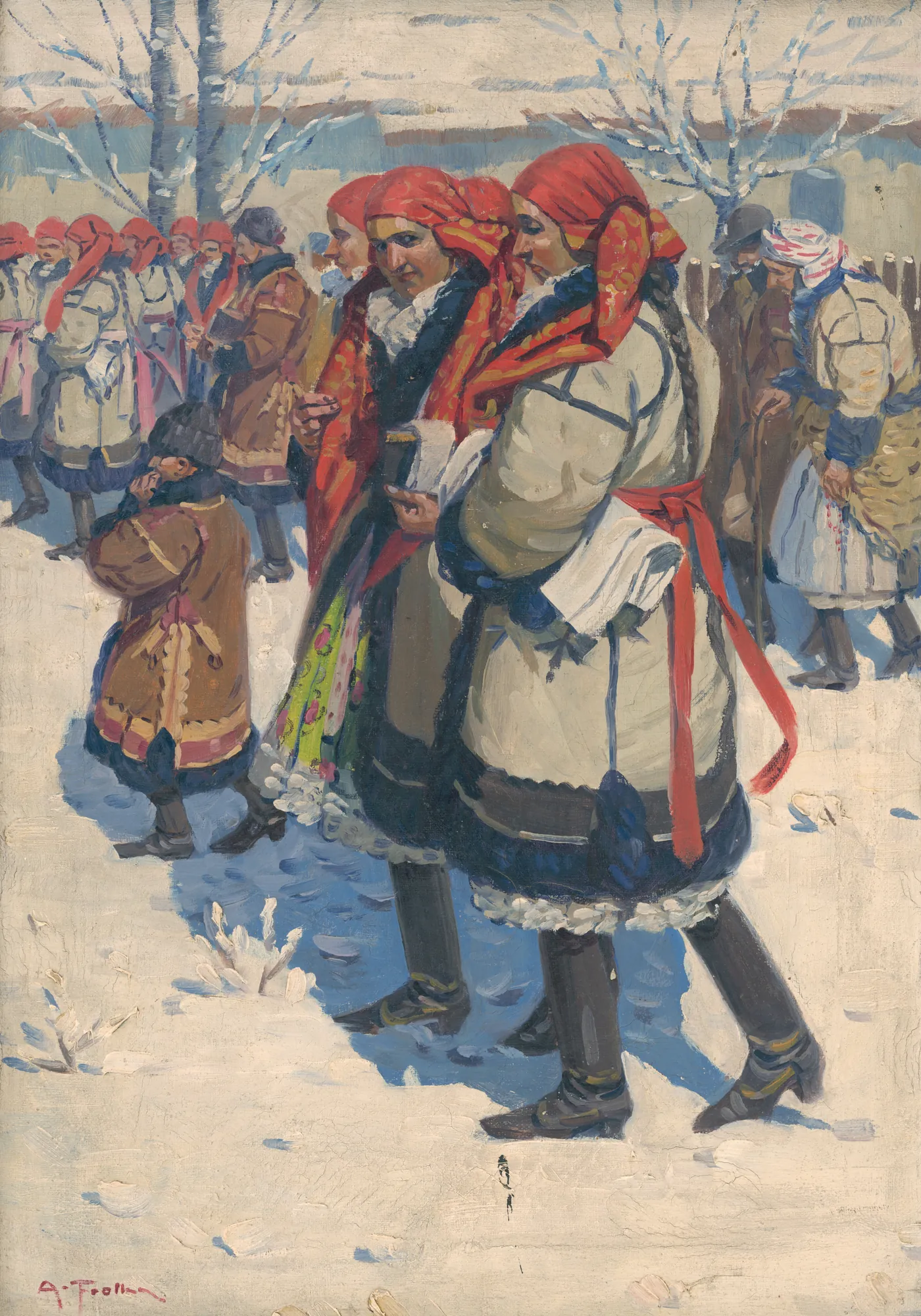Moravian Slovak Women in Winter