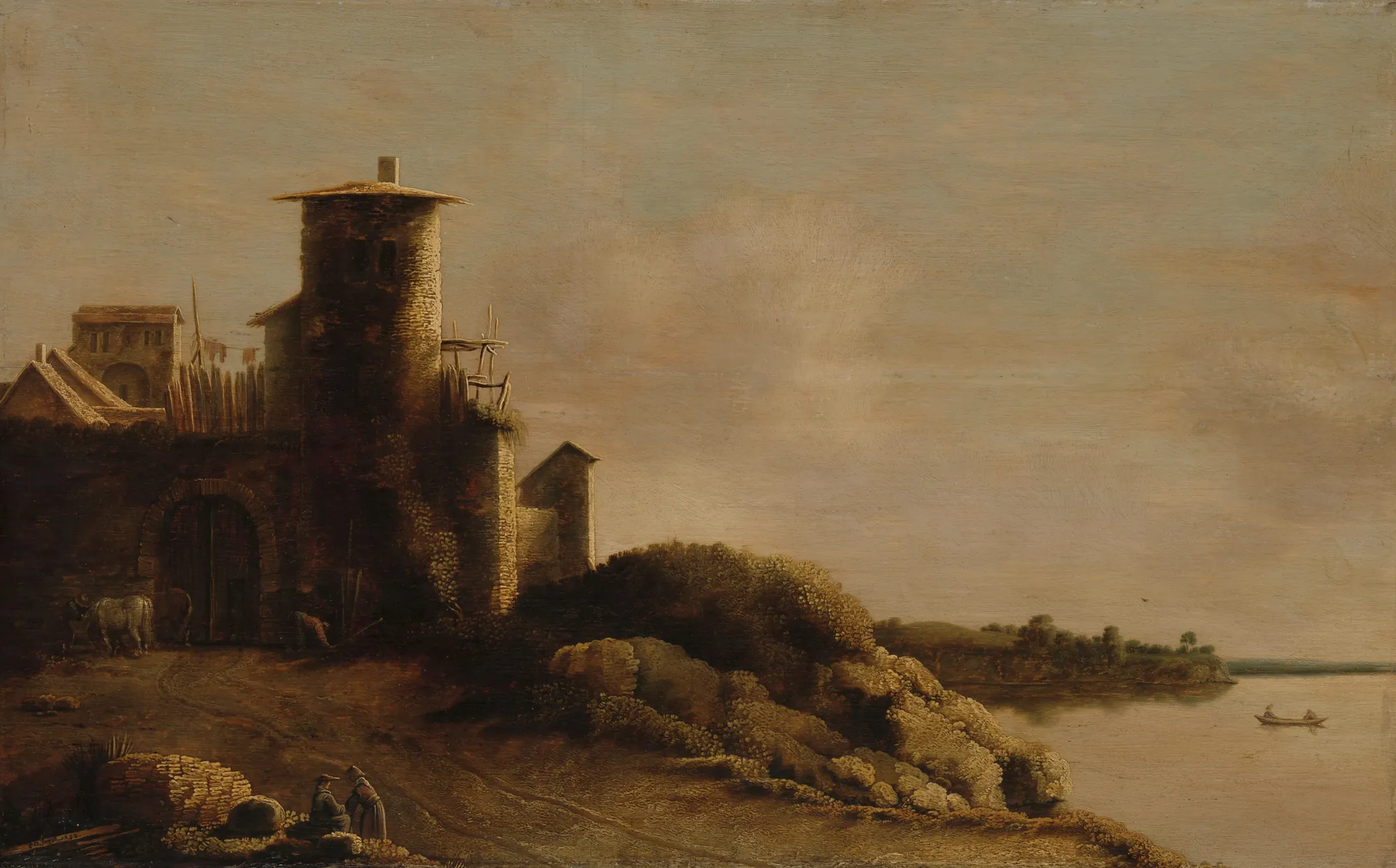 Landscape with Tower and River