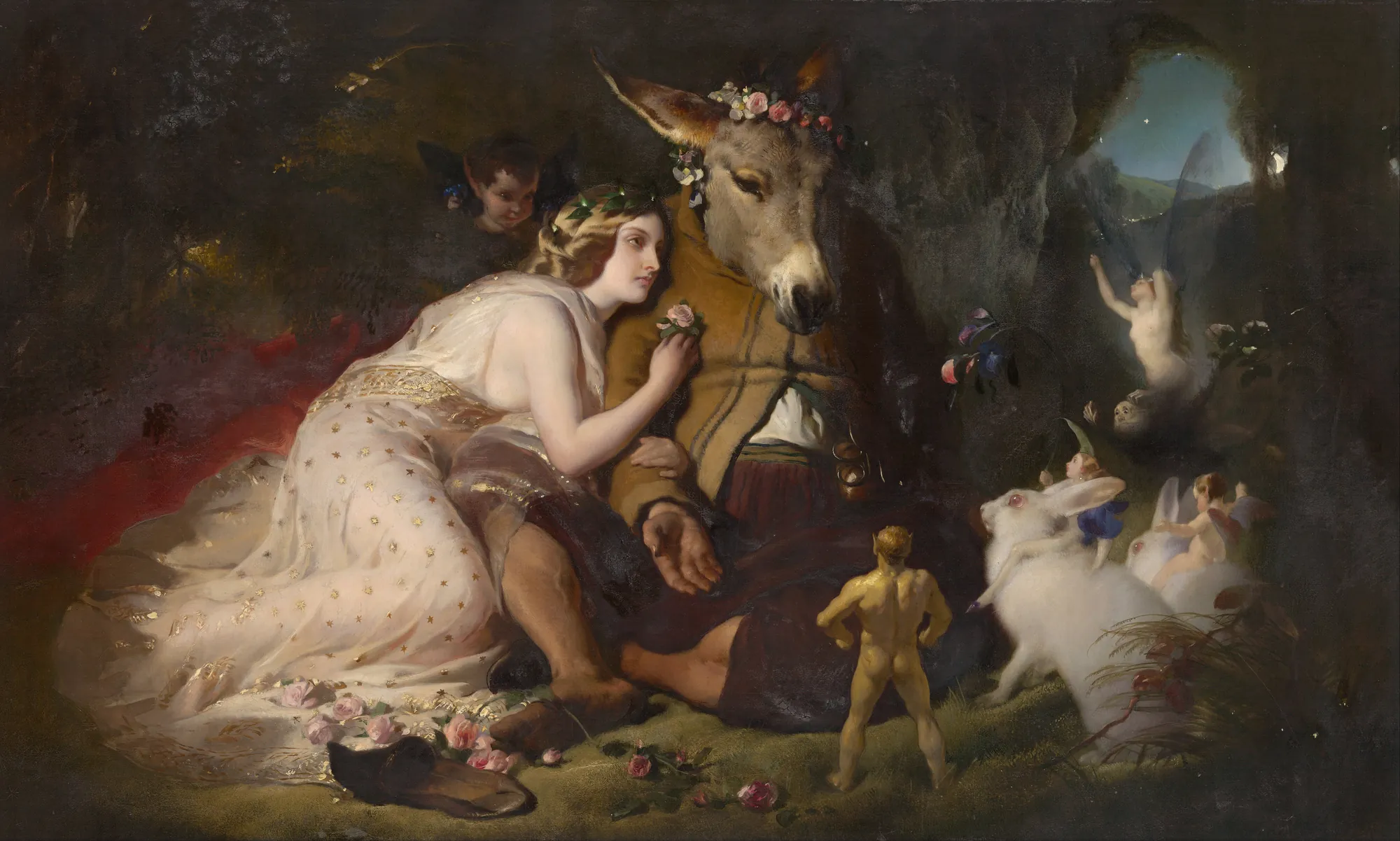 Scene from A Midsummer Night's Dream (Titania and Bottom)