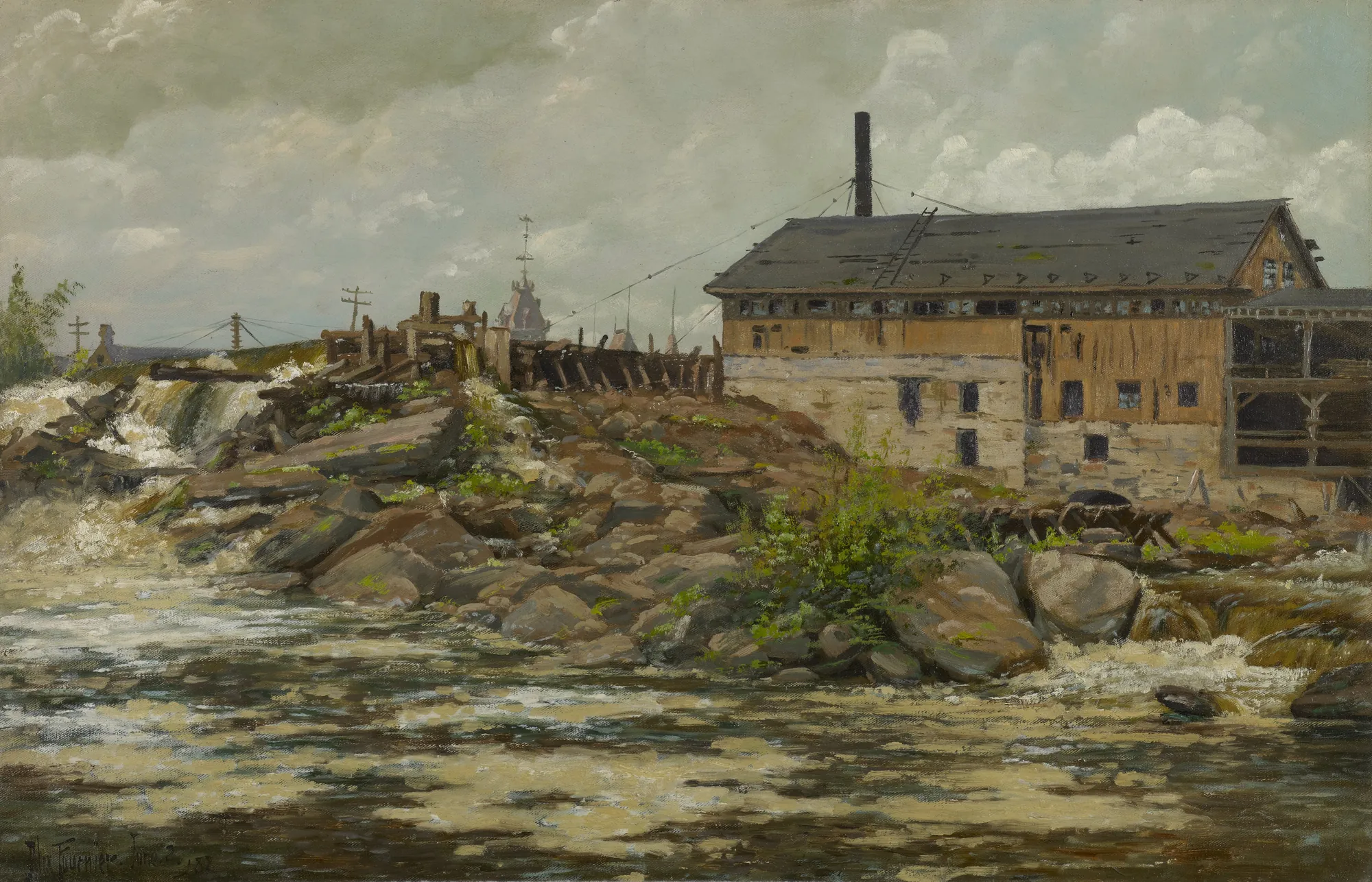 Farnham's Mill at St. Anthony Falls, Minneapolis