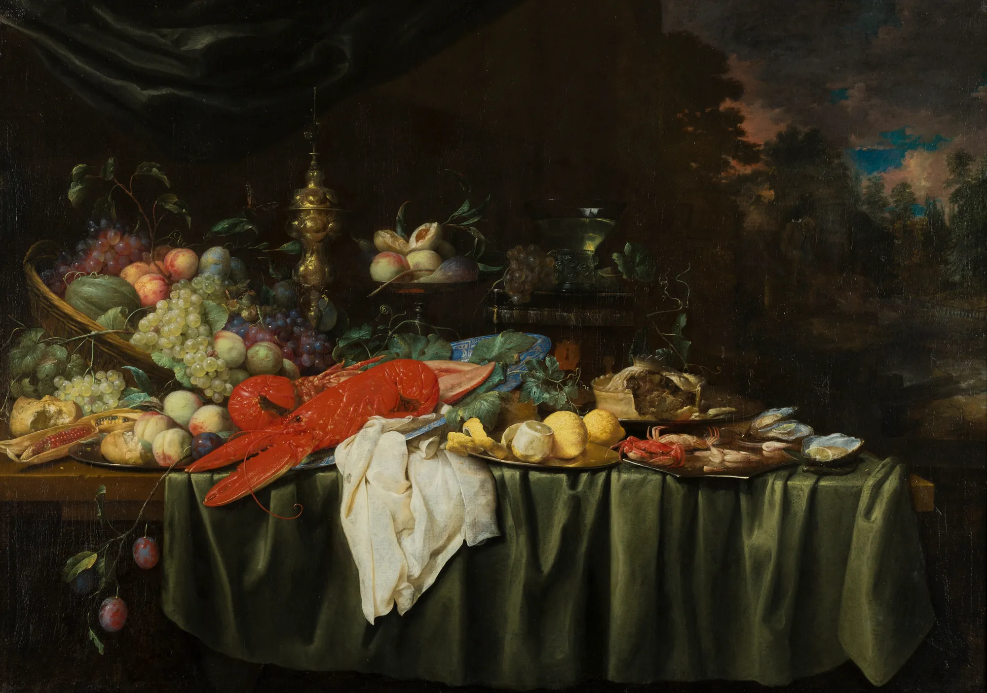 Still Life with Lobster and Fruit