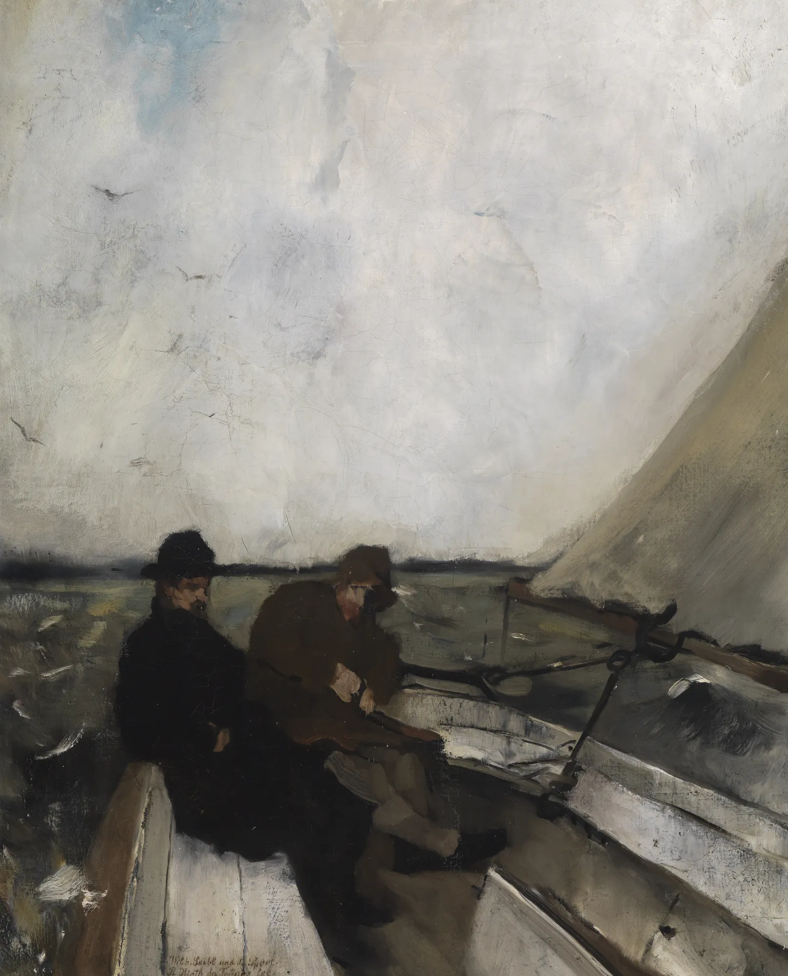 The Painters Leibl and Sperl in a Sailing Boat