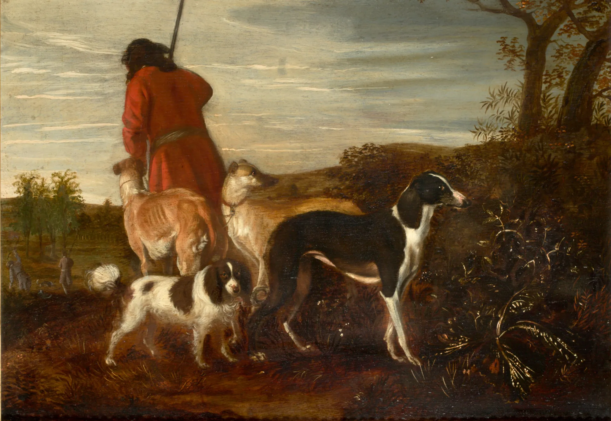 Hunter with Hounds in the Field