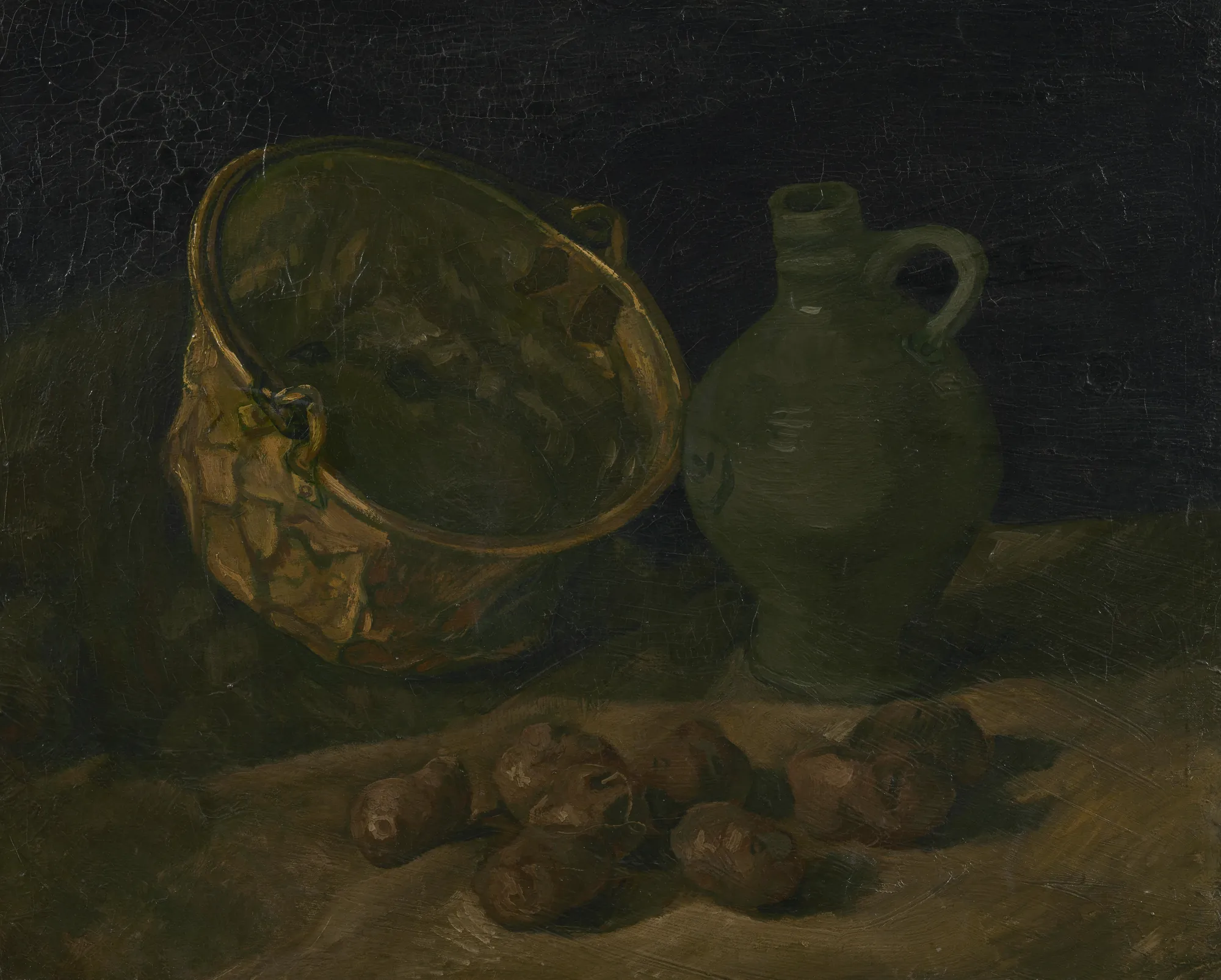 Still Life with Brass Cauldron and Jug