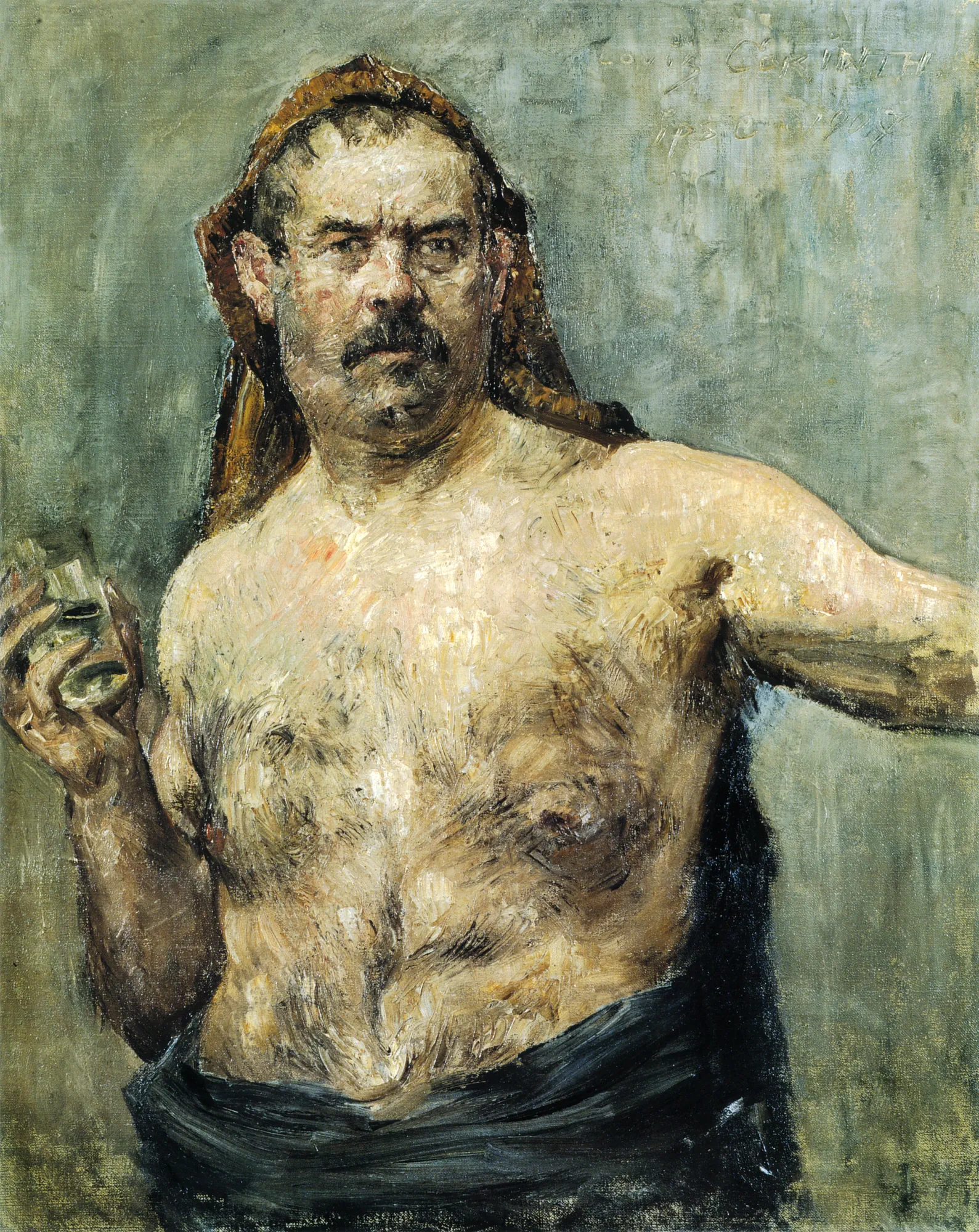 Self-Portrait with a Glass