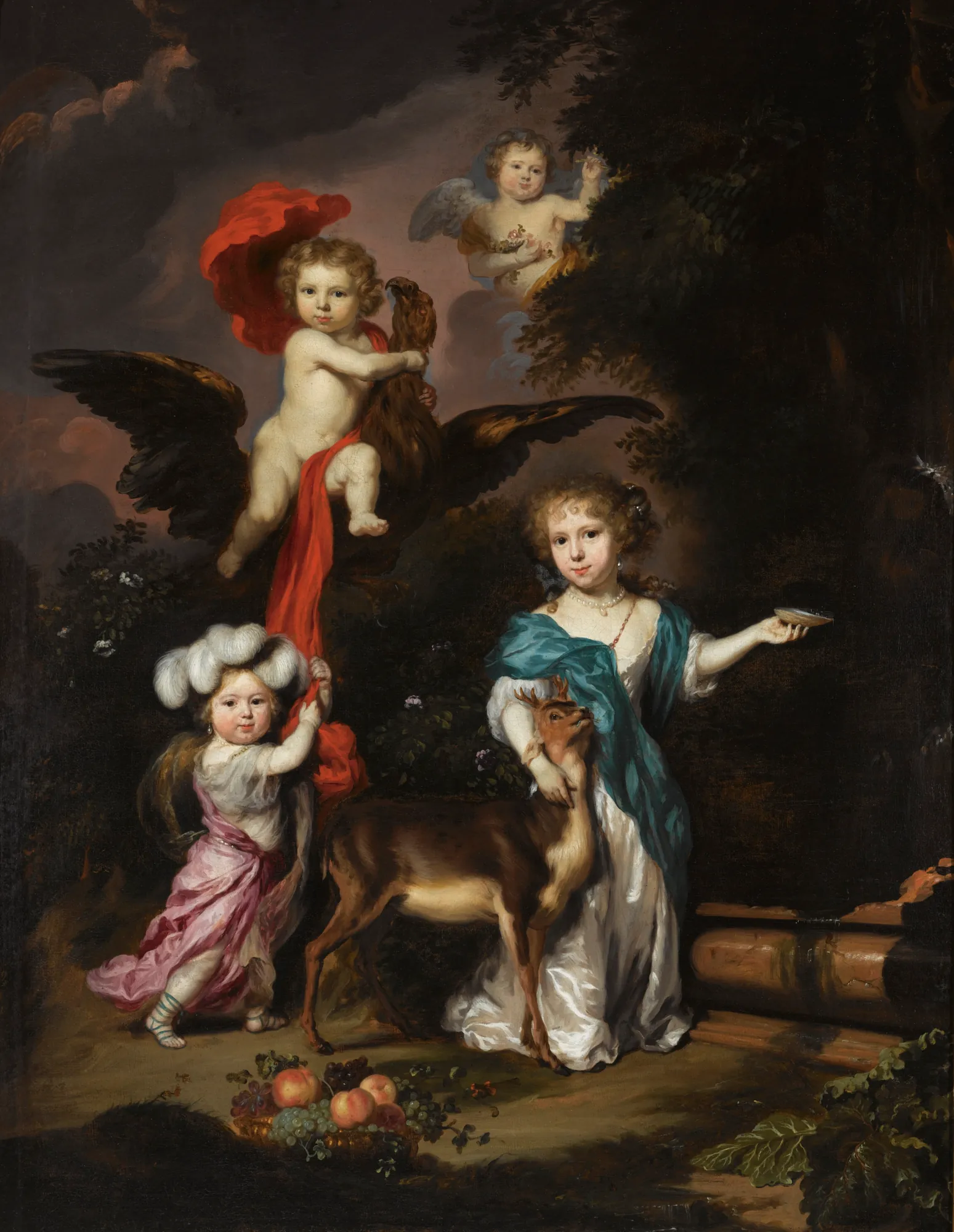 Portrait of Four Children as Ceres, Ganymede, a Cherub, and Diana