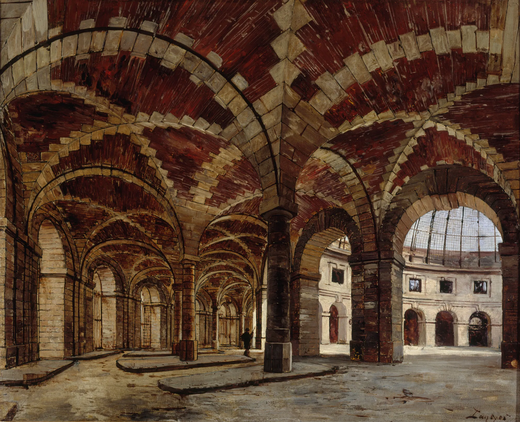 Vue intérieure de l'ancienne Halle au blé