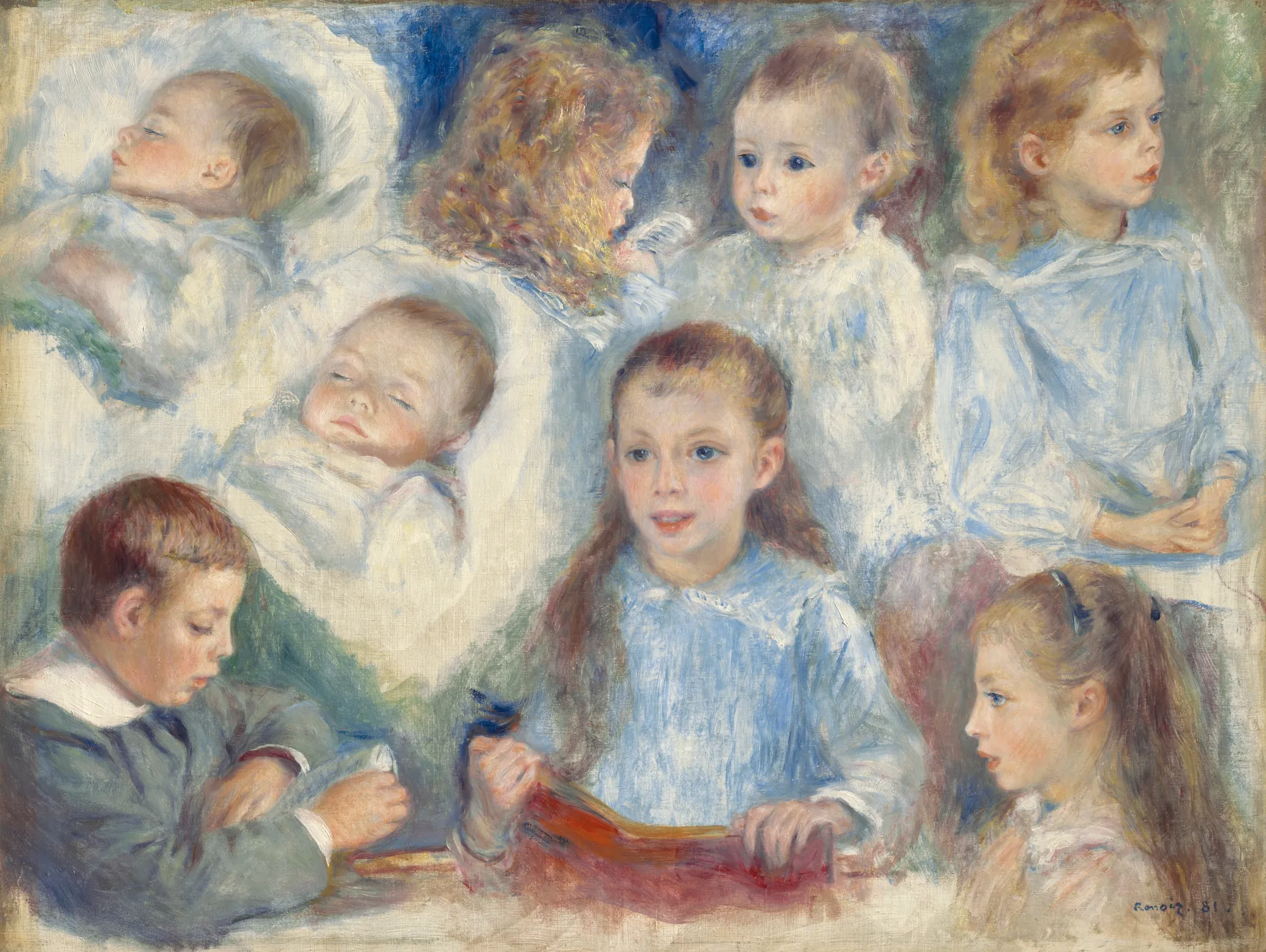 Sketches of Heads (The Berard Children)