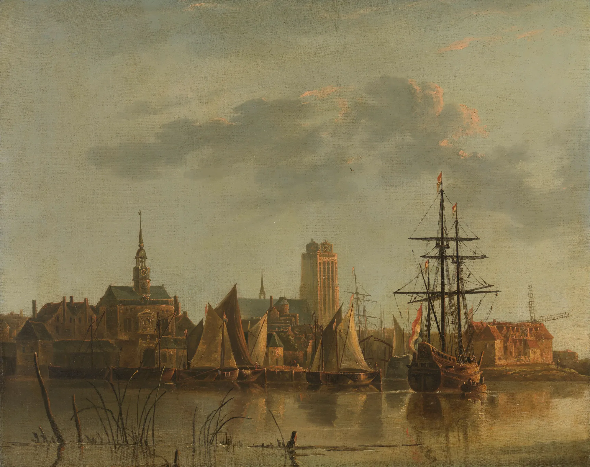 View of Dordrecht at Sunset