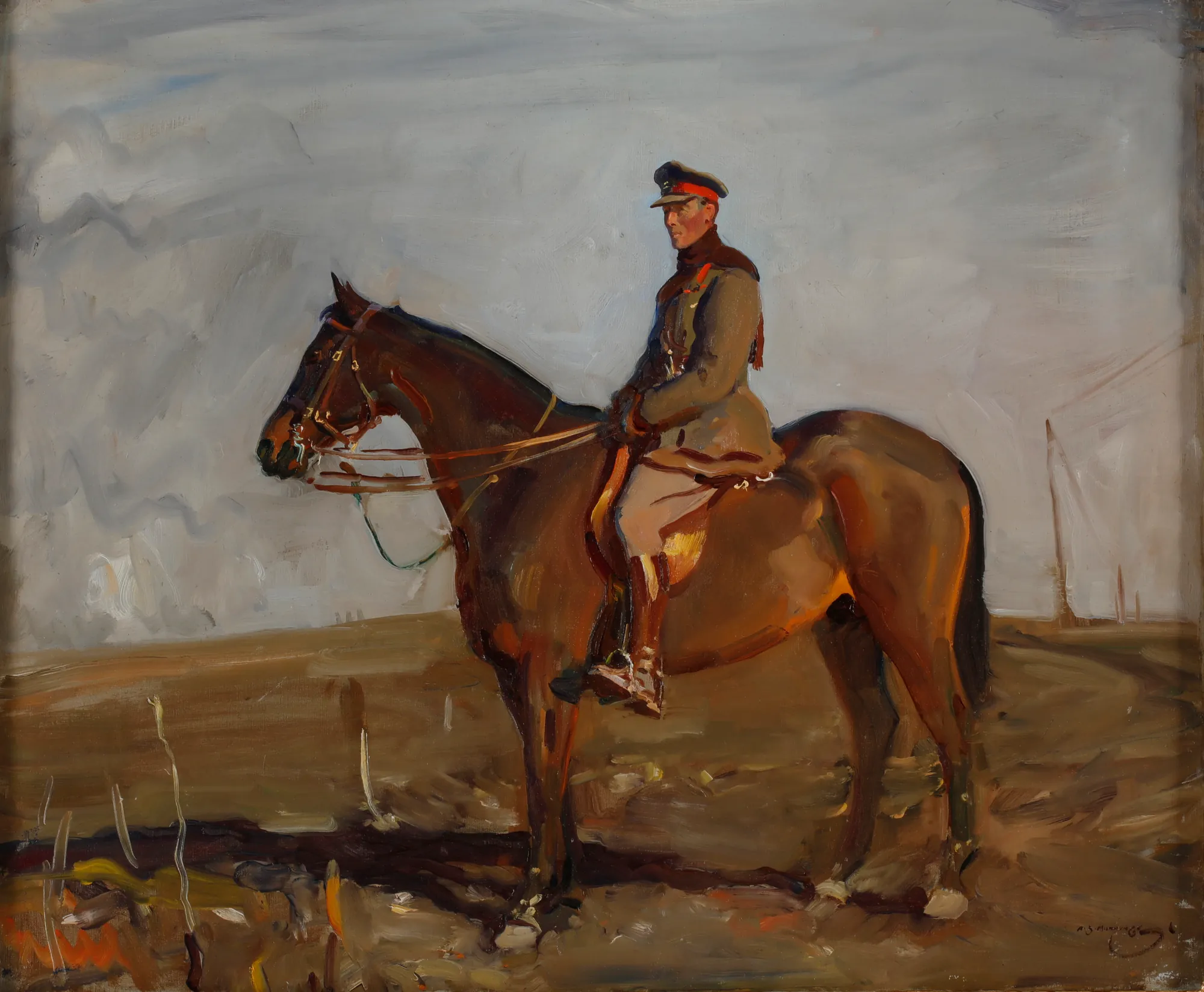 Major General J.E.B. Seely on his Charger Warrior