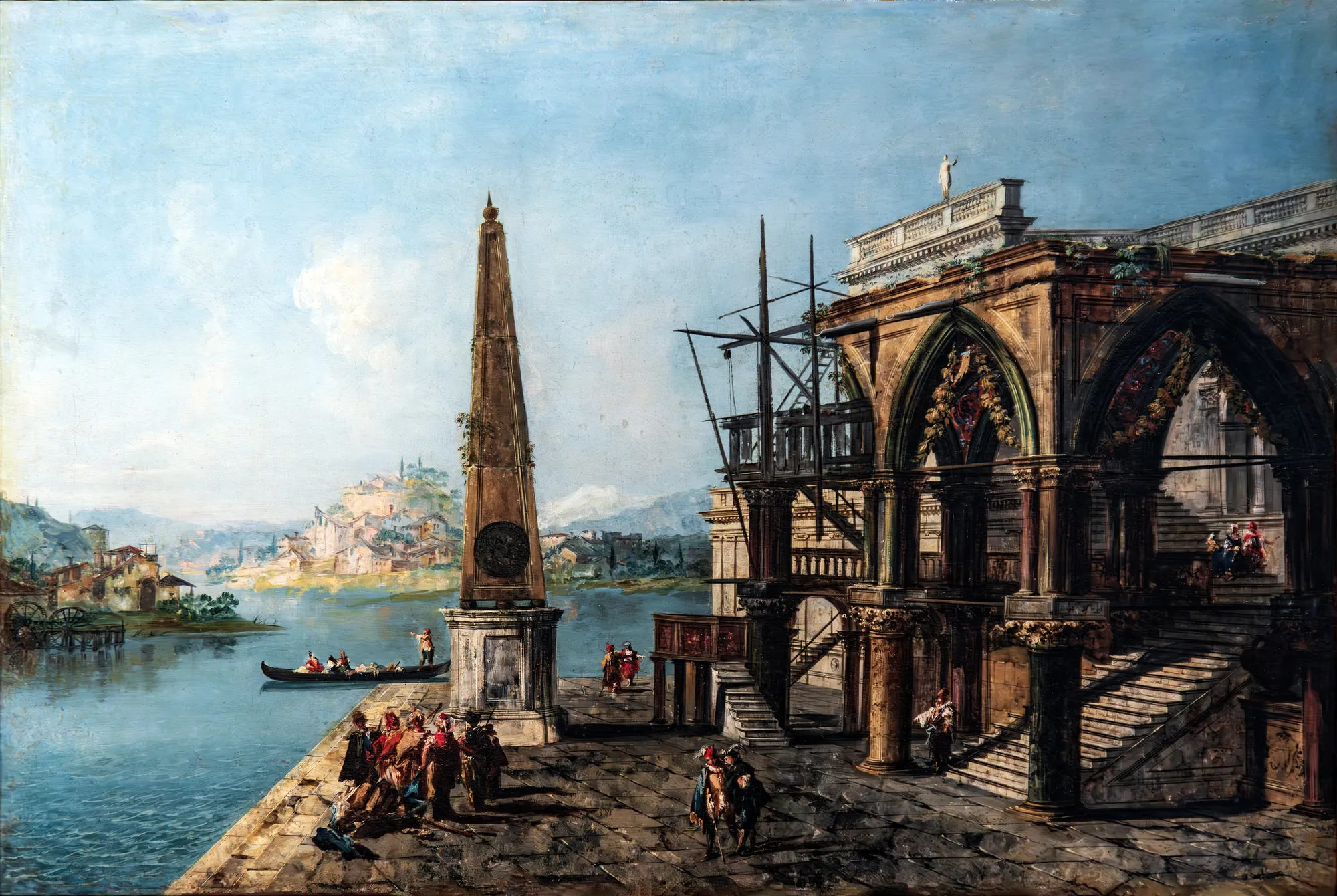 Capriccio with Gothic Building and Obelisk