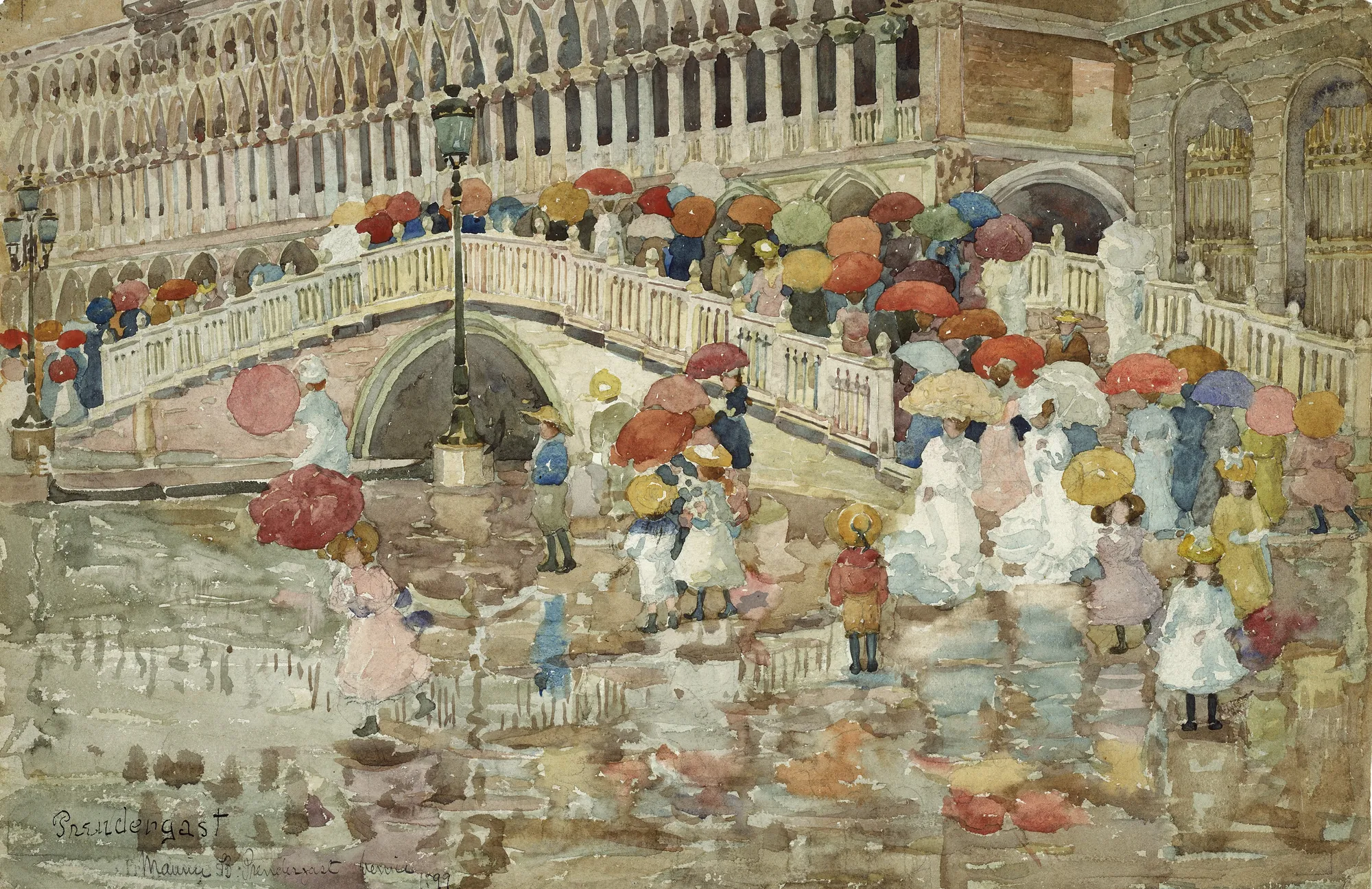 Umbrellas in the Rain
