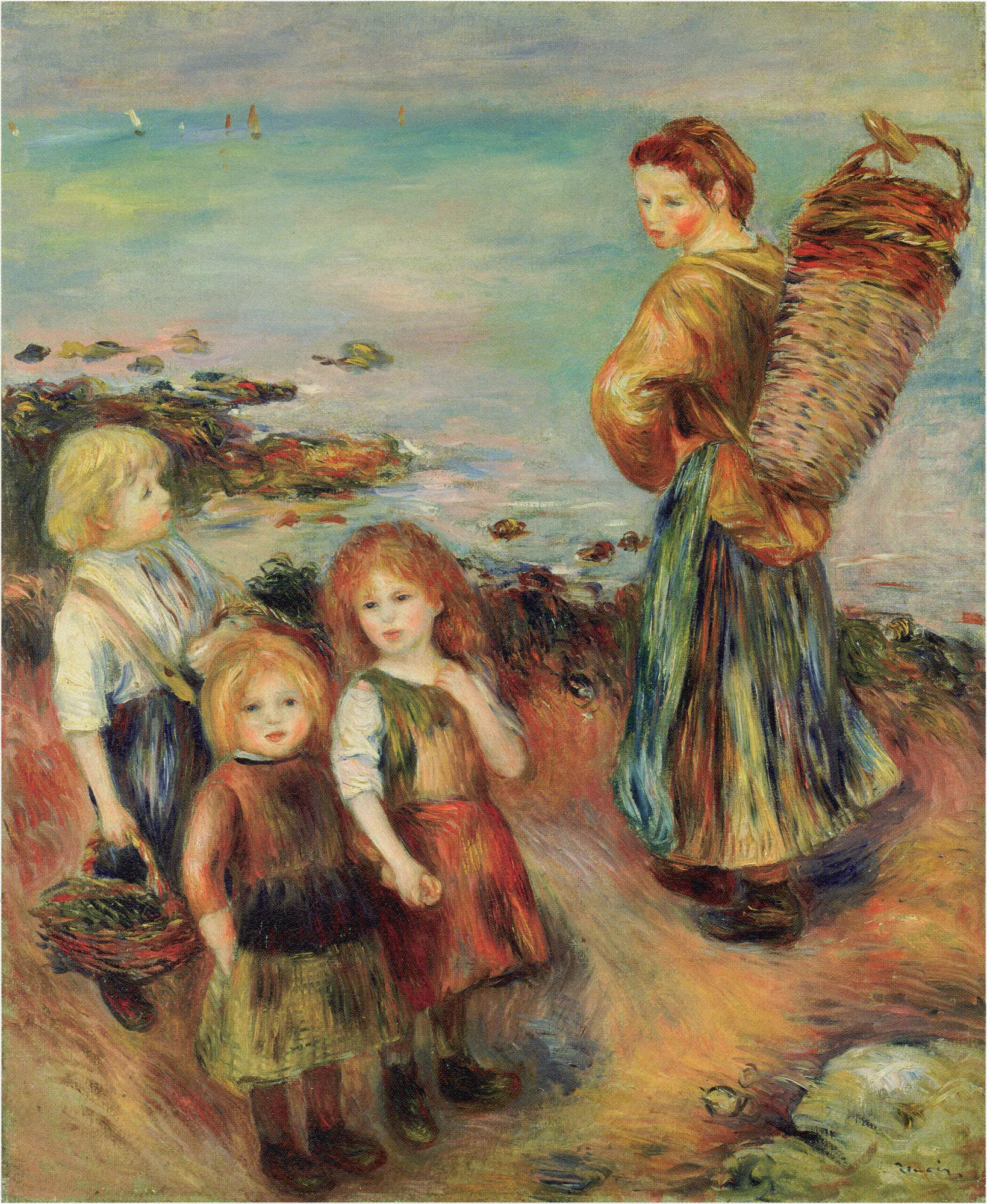 Girls Fishing for Mussels
