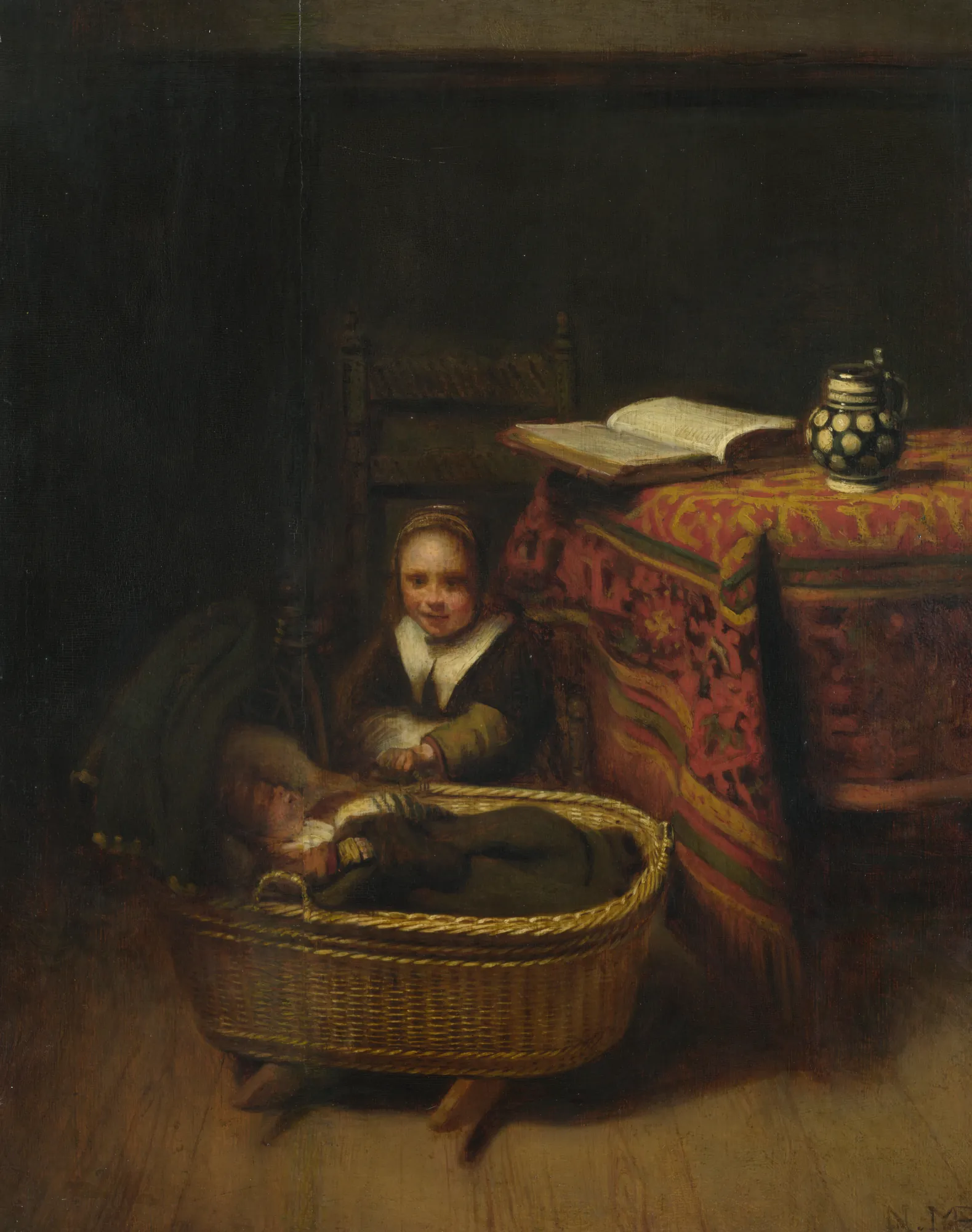 Young Girl at a Cradle