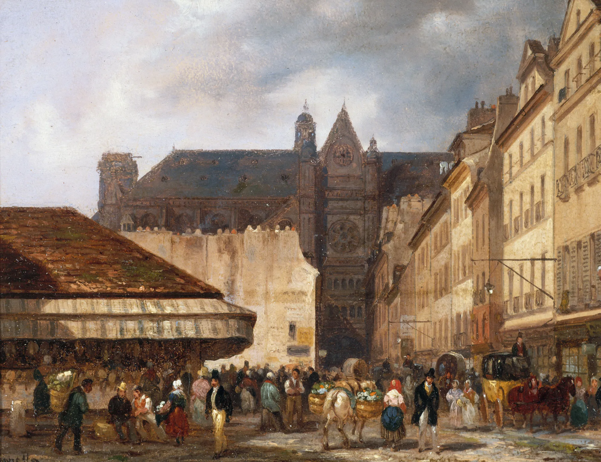 La Rue des Prouvaires and the Church of Saint-Eustache