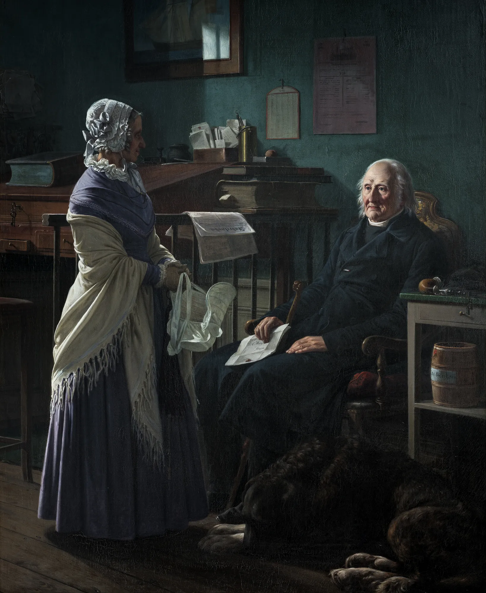 Double Portrait of Christopher Friedenreich Hage and Arnette Hage