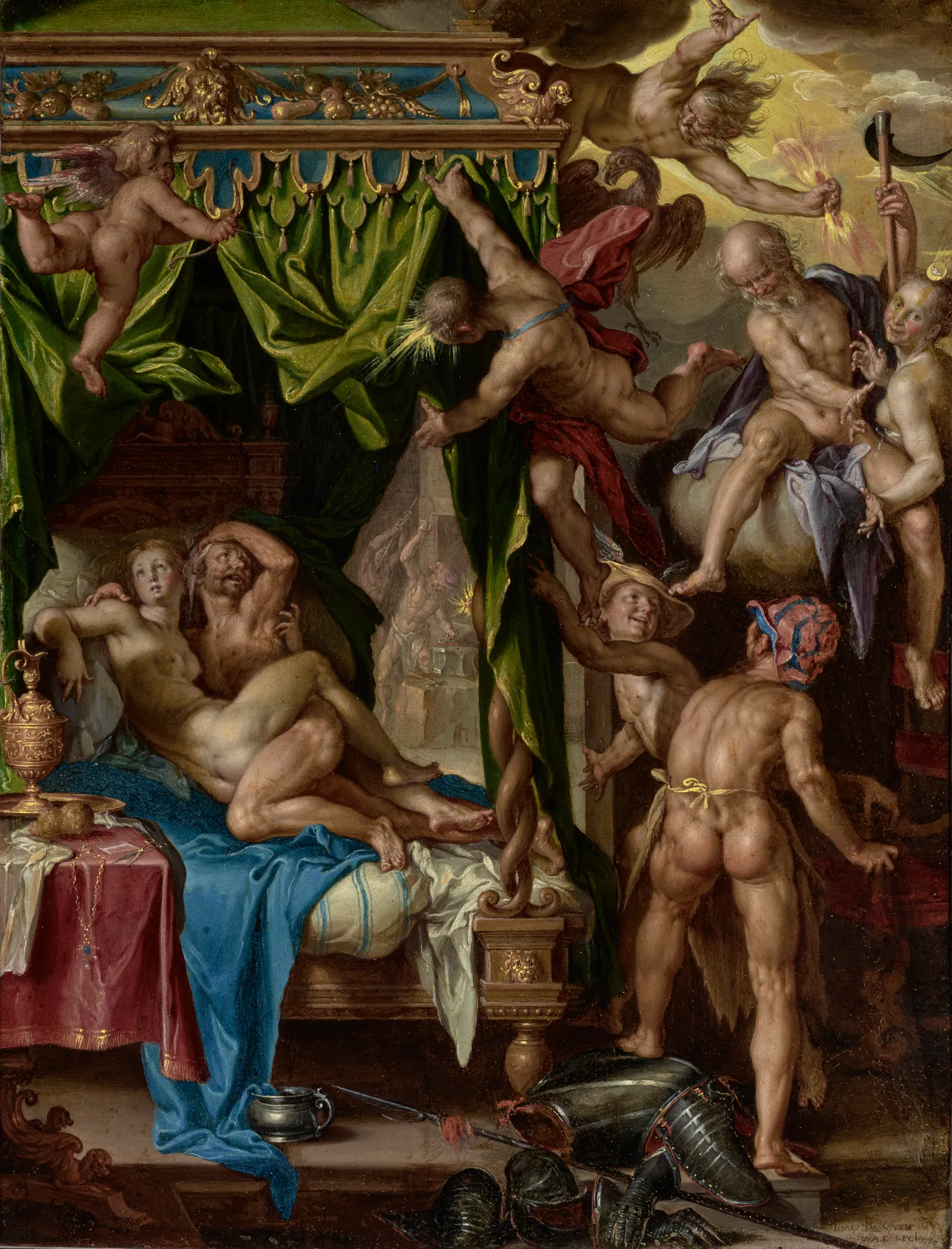 Mars and Venus Surprised by Vulcan
