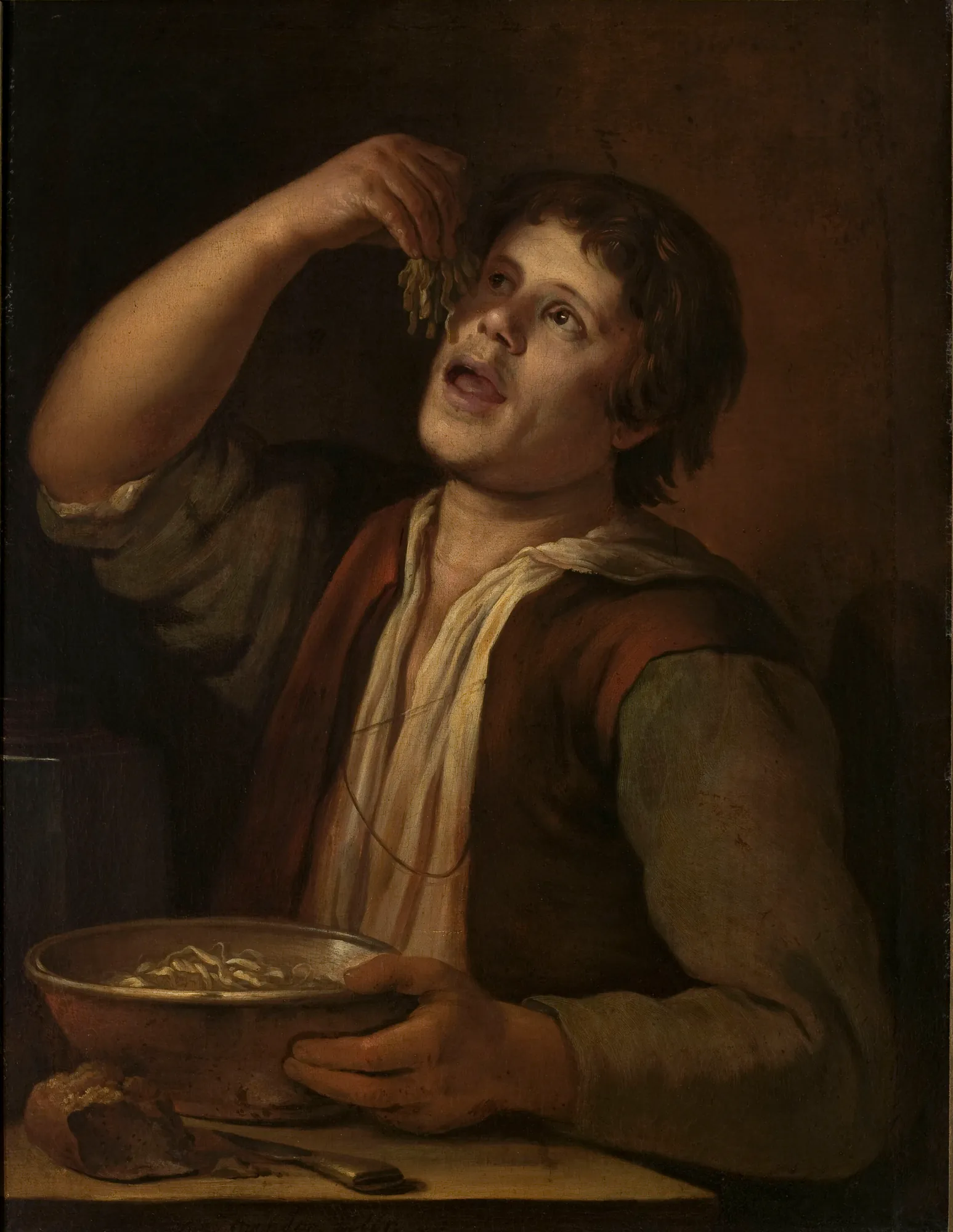 Boy Eating Pods