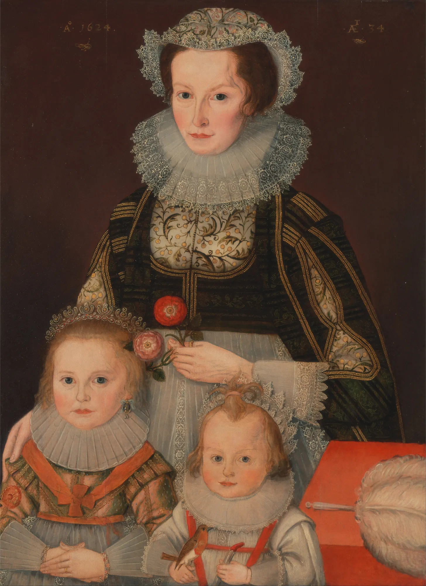 A Lady and Her Two Children