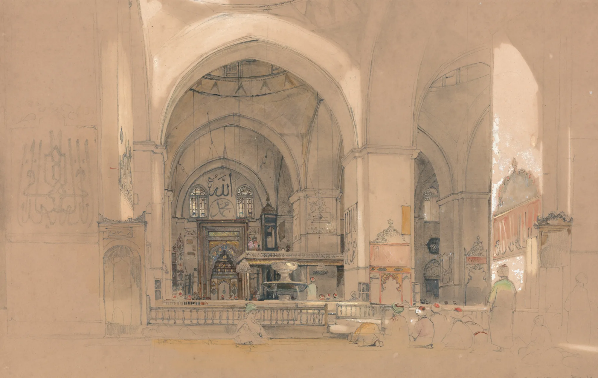 Interior of the Great Mosque, Bursa