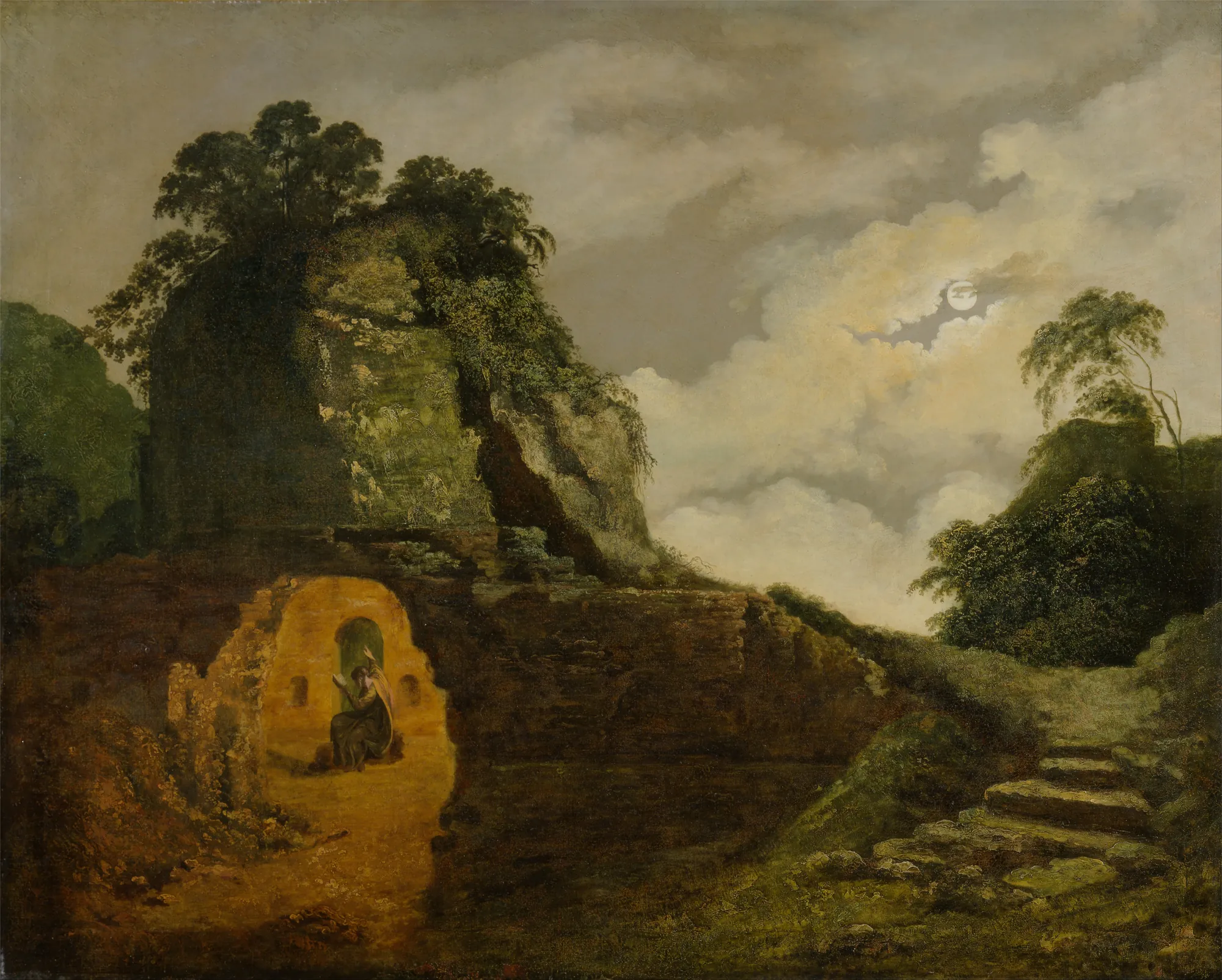 Virgil's Tomb by Moonlight, with Silius Italicus