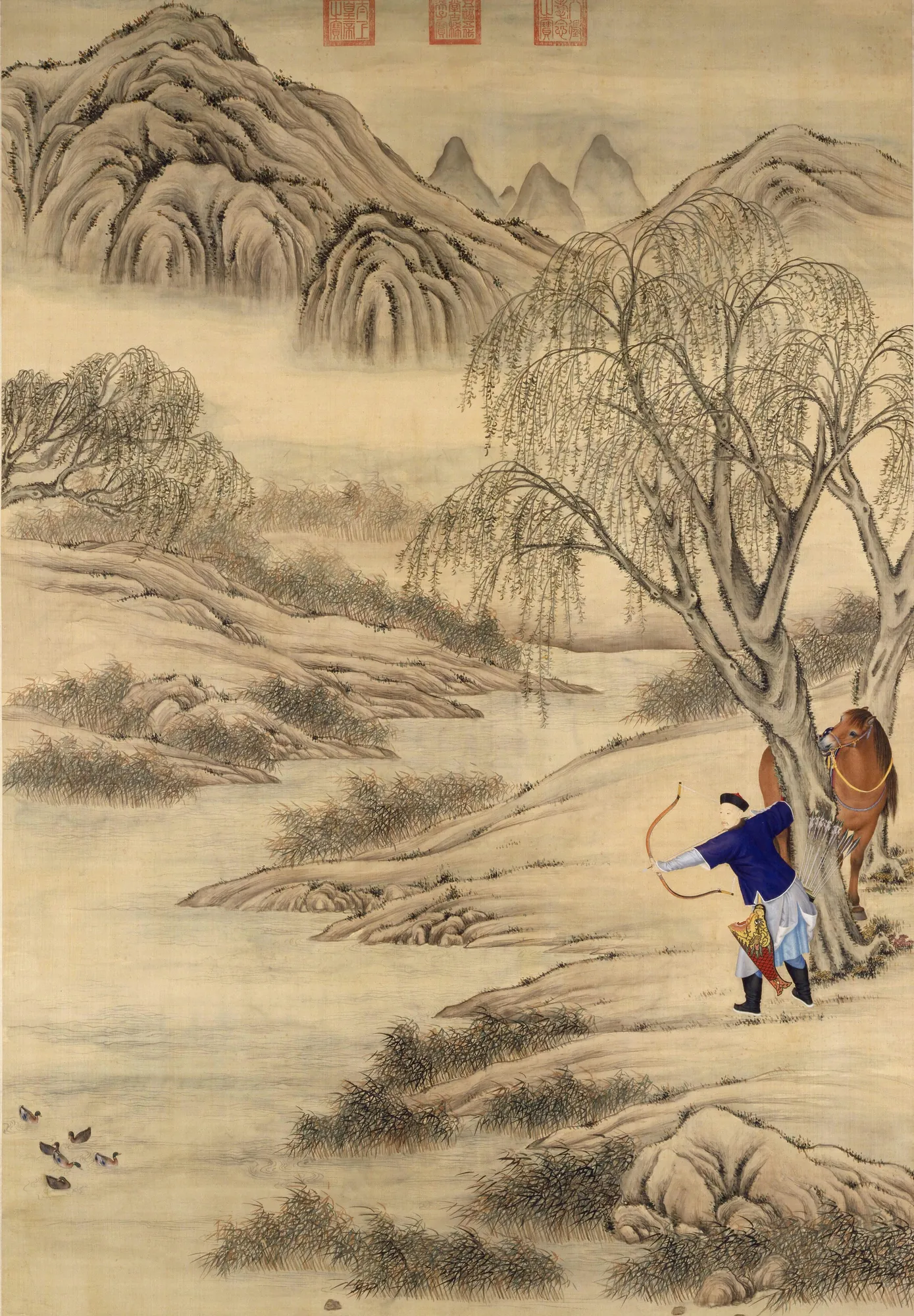 The Qianlong Emperor Hunting Ducks