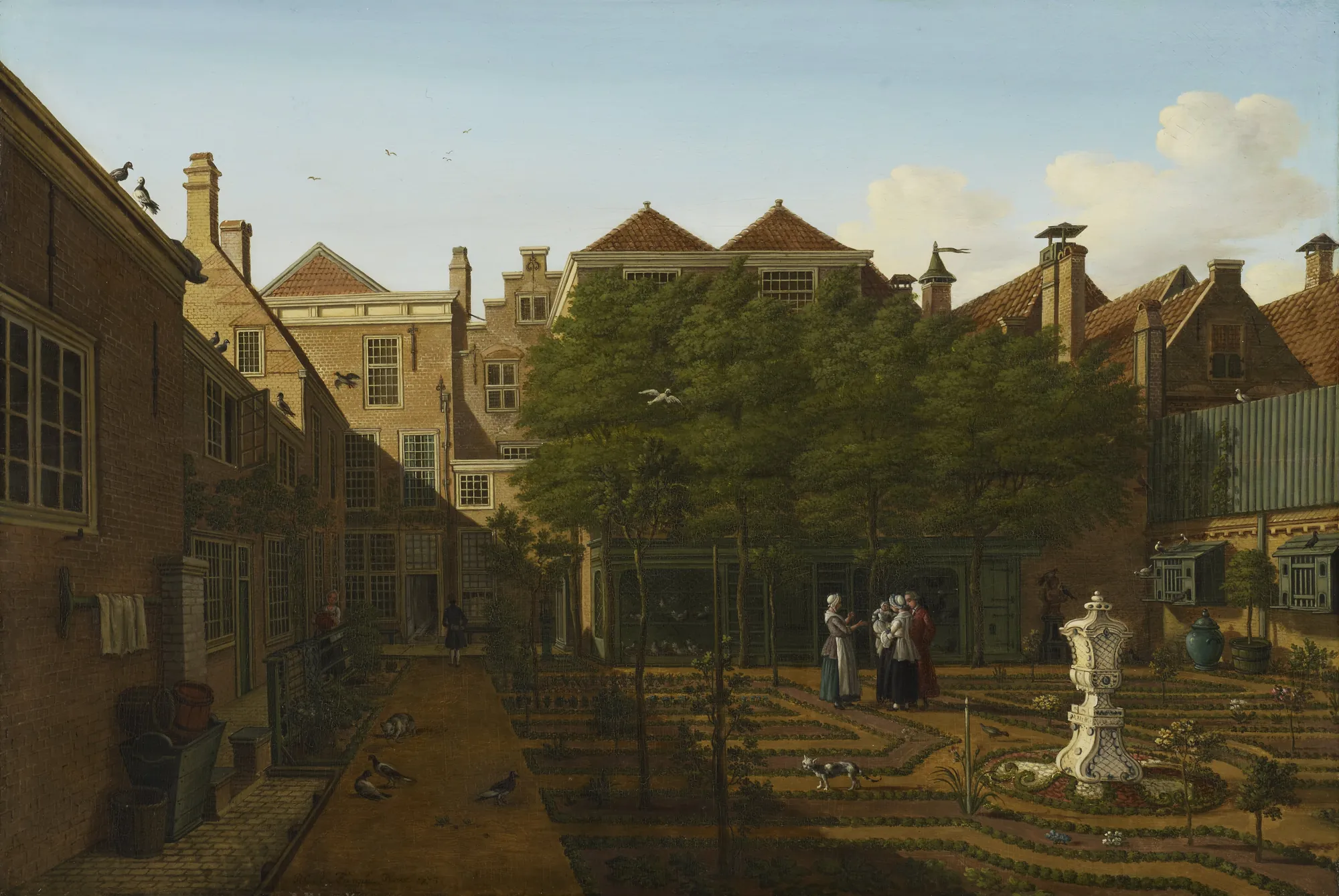 View of a Town House Garden in The Hague