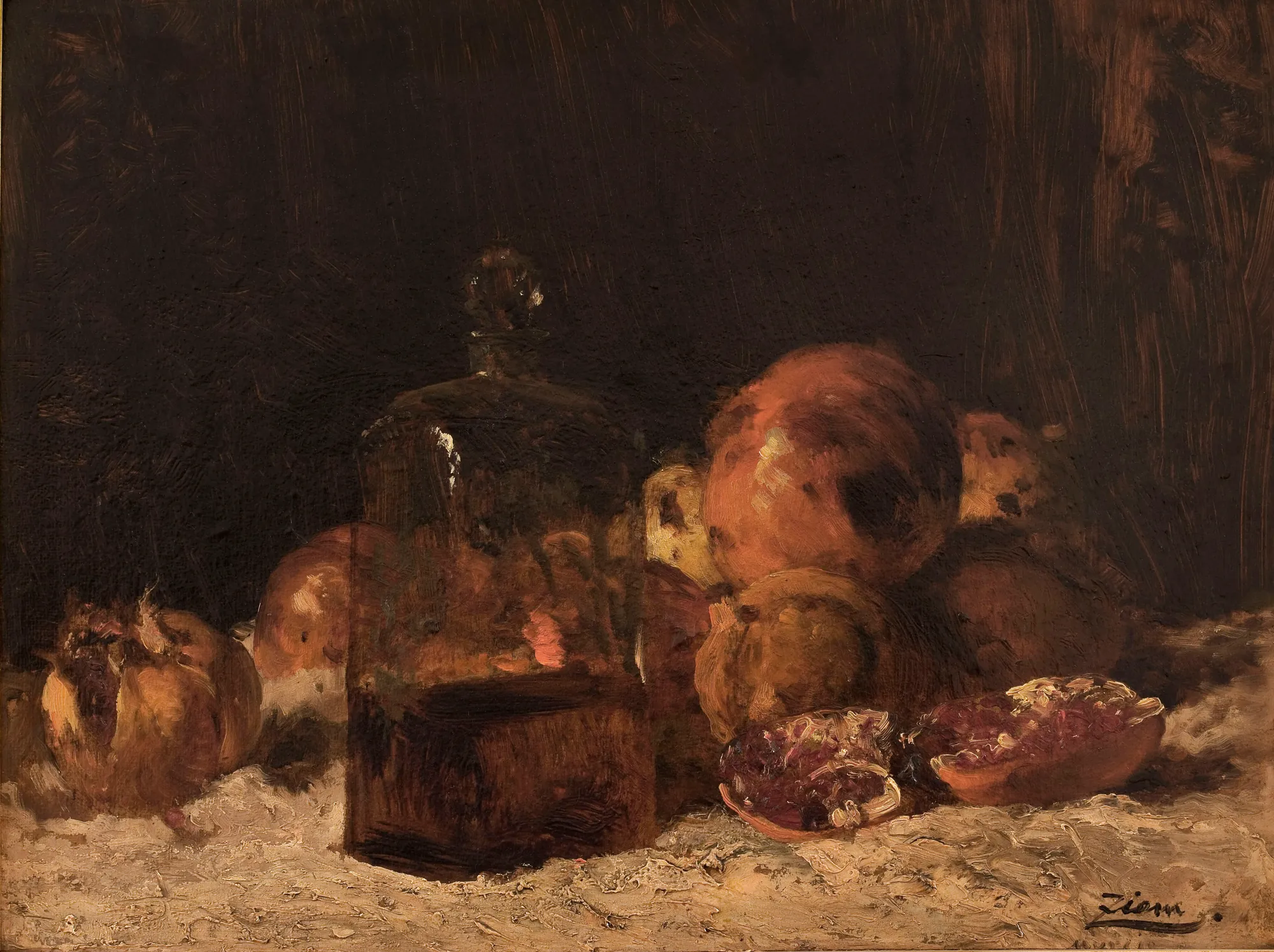 Still Life with Bottle and Pomegranates
