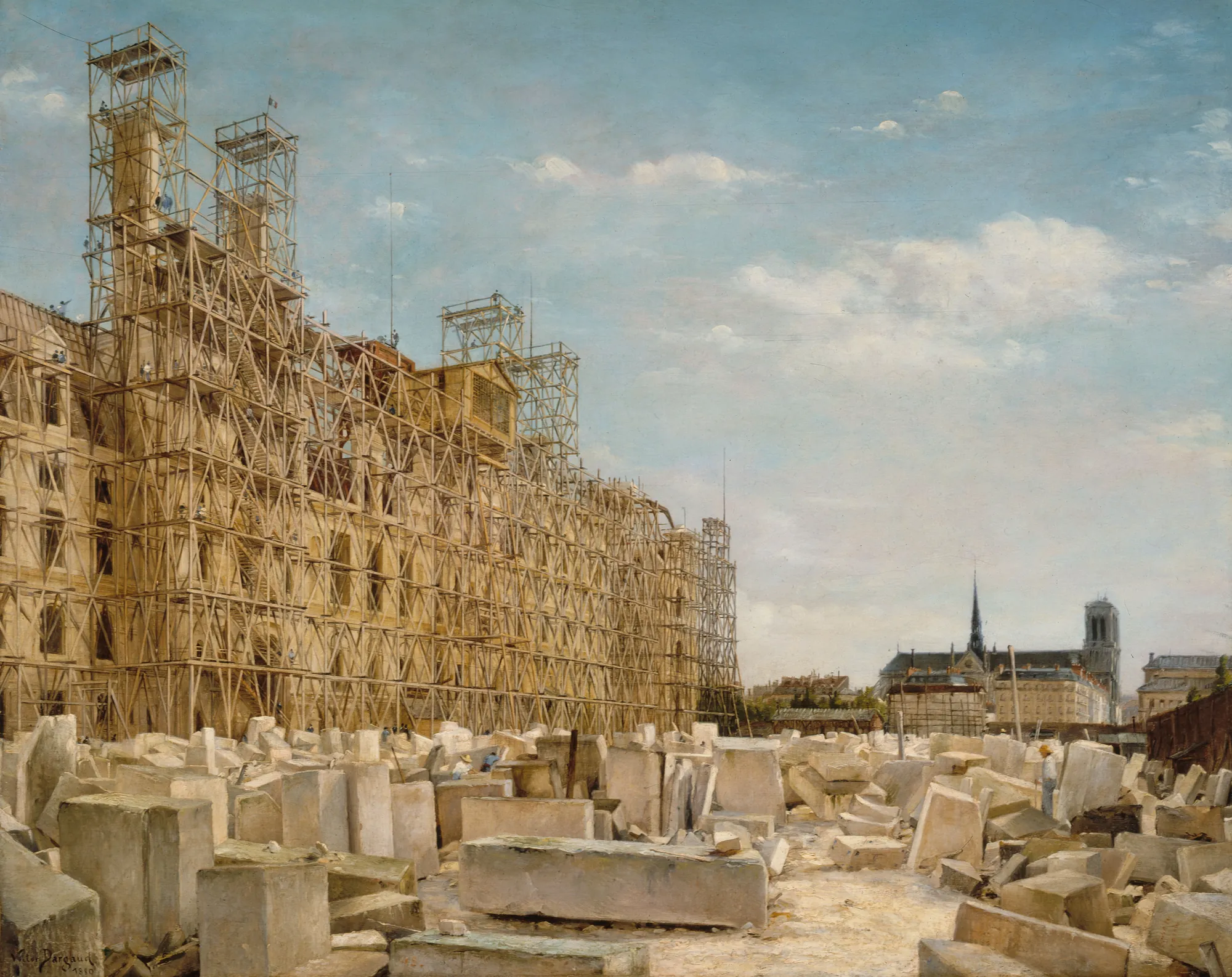 L'Hôtel de Ville en reconstruction