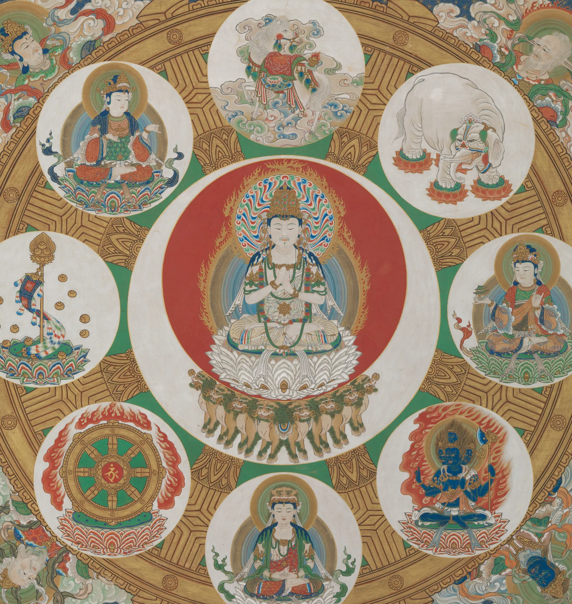 Mandala of the One-Syllable Golden Wheel (Ichijikinrin Mandala)