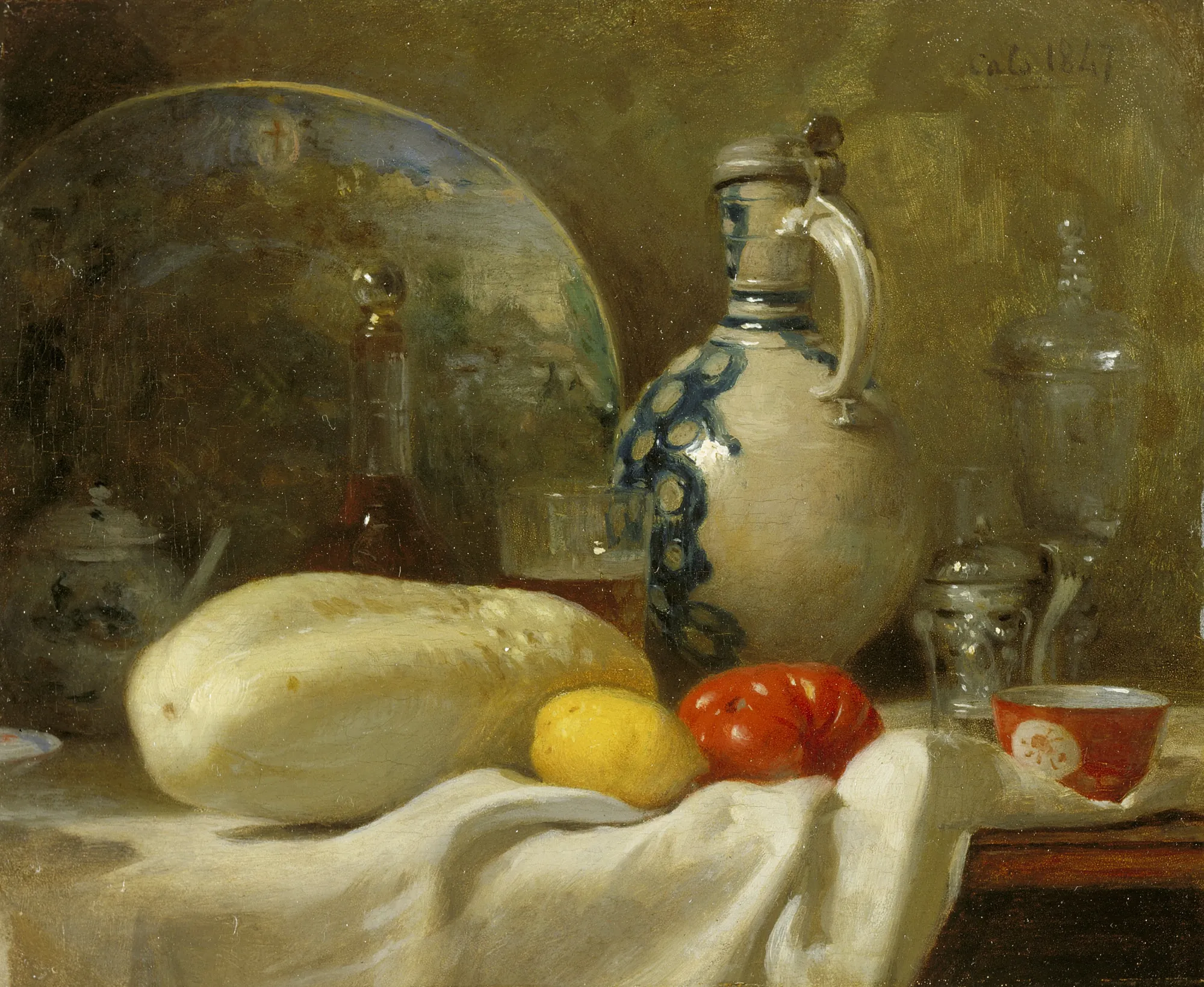 Still Life with a Cucumber and a Pitcher