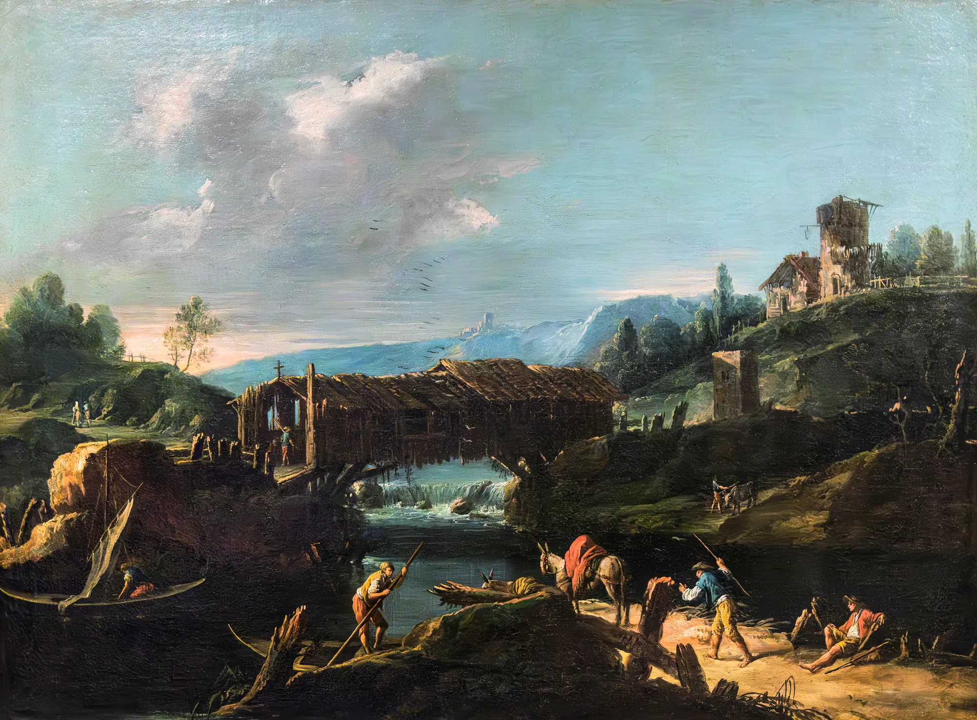 Landscape with Wooden Bridge