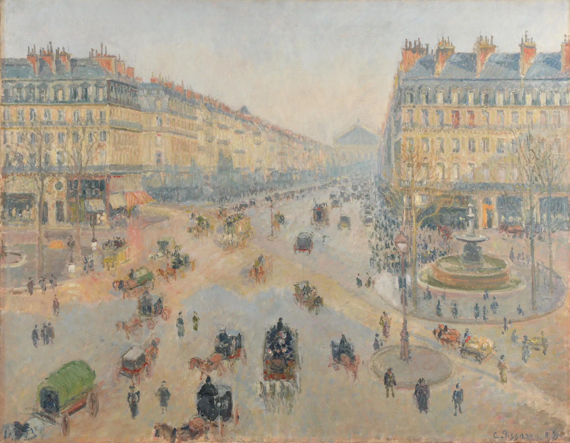 Place du Théâtre-Français and the Avenue de l'Opéra, Winter Morning