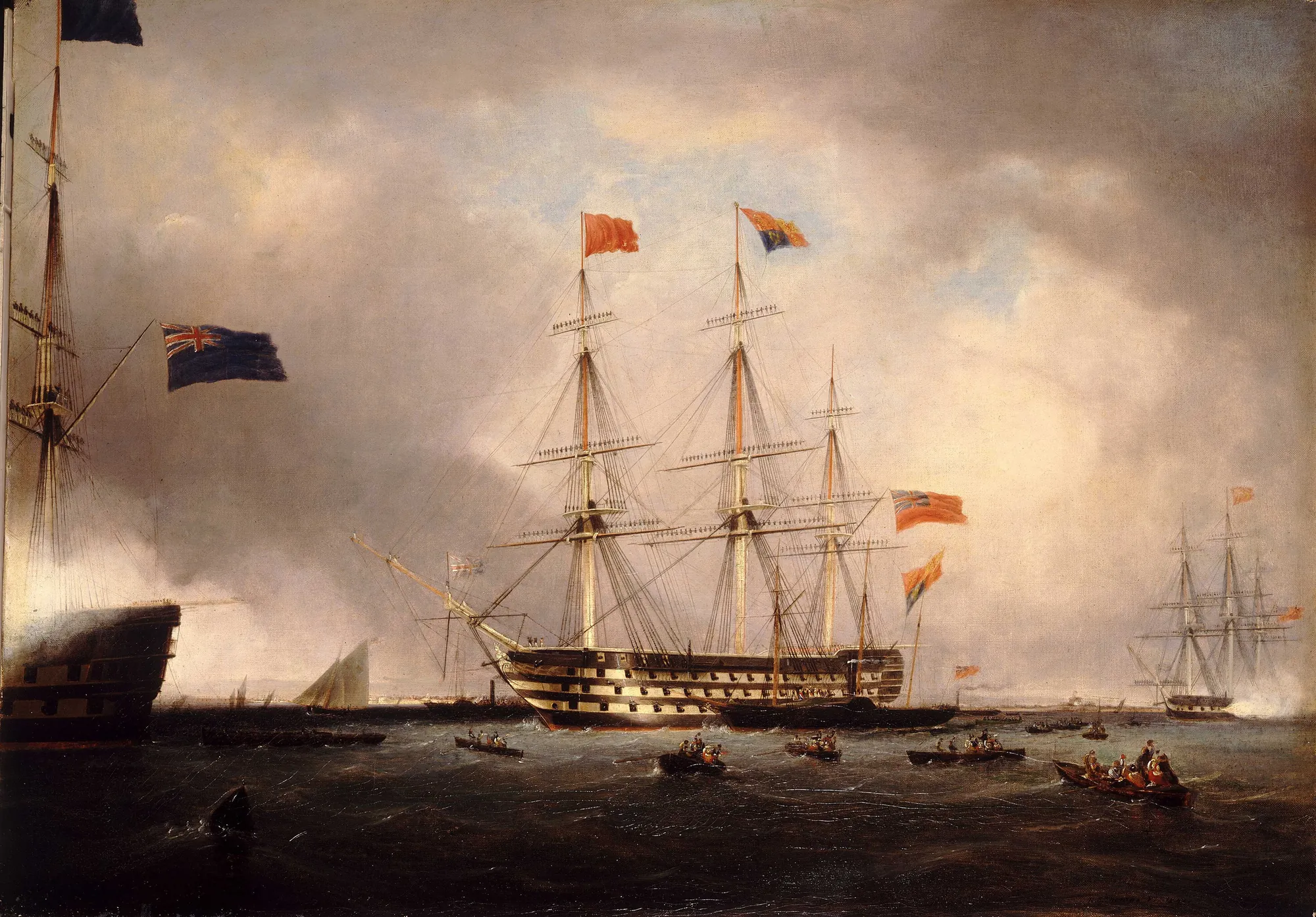 Queen Victoria's Visit to HMS 'Queen' at Portsmouth