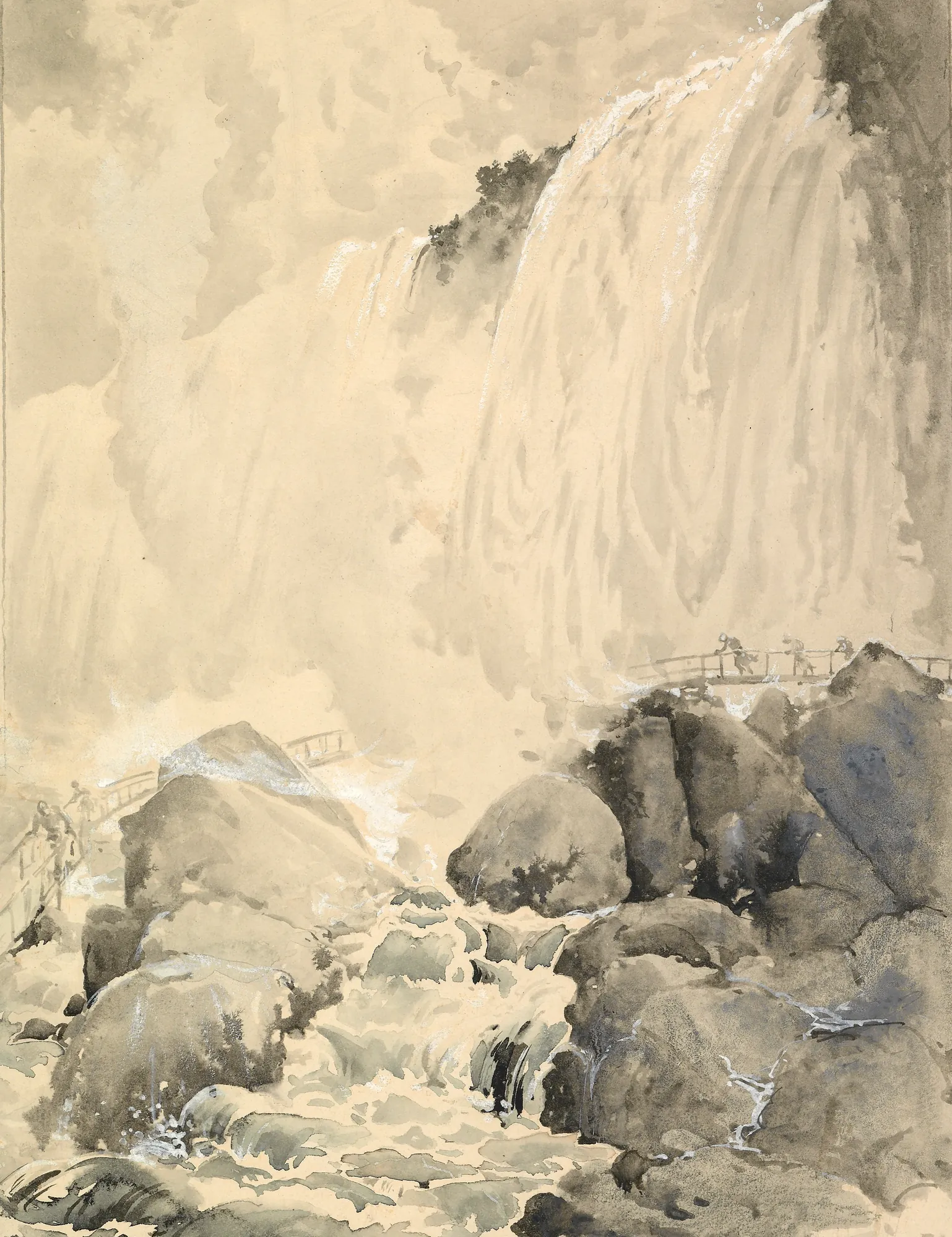 View of the American Falls from Below the Cave of the Winds