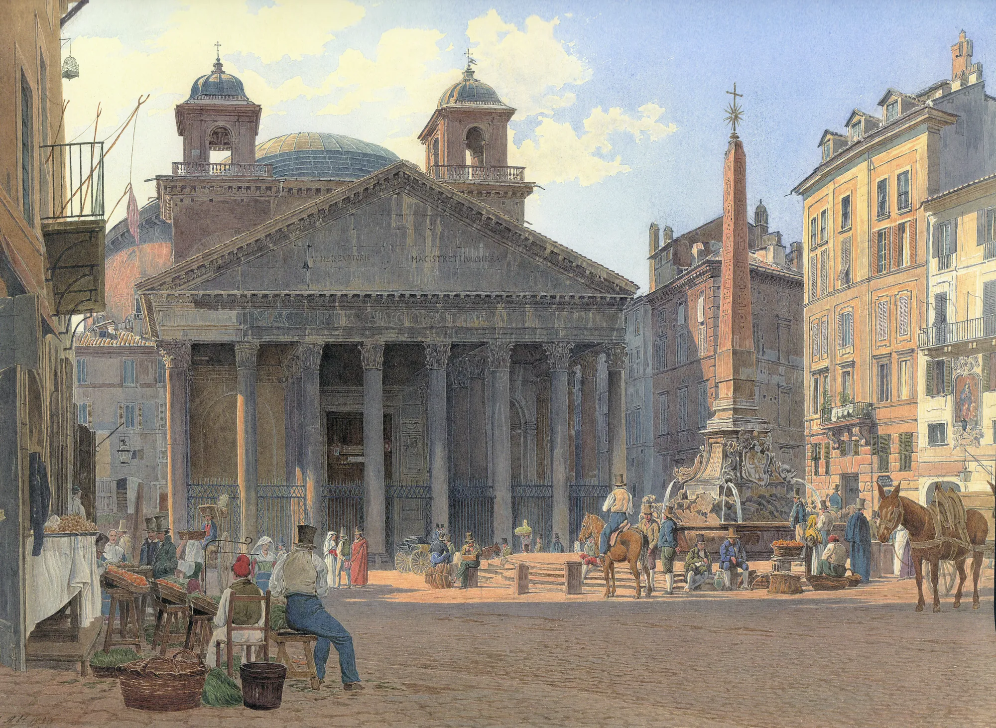 The Pantheon and the Piazza della Rotonda in Rome
