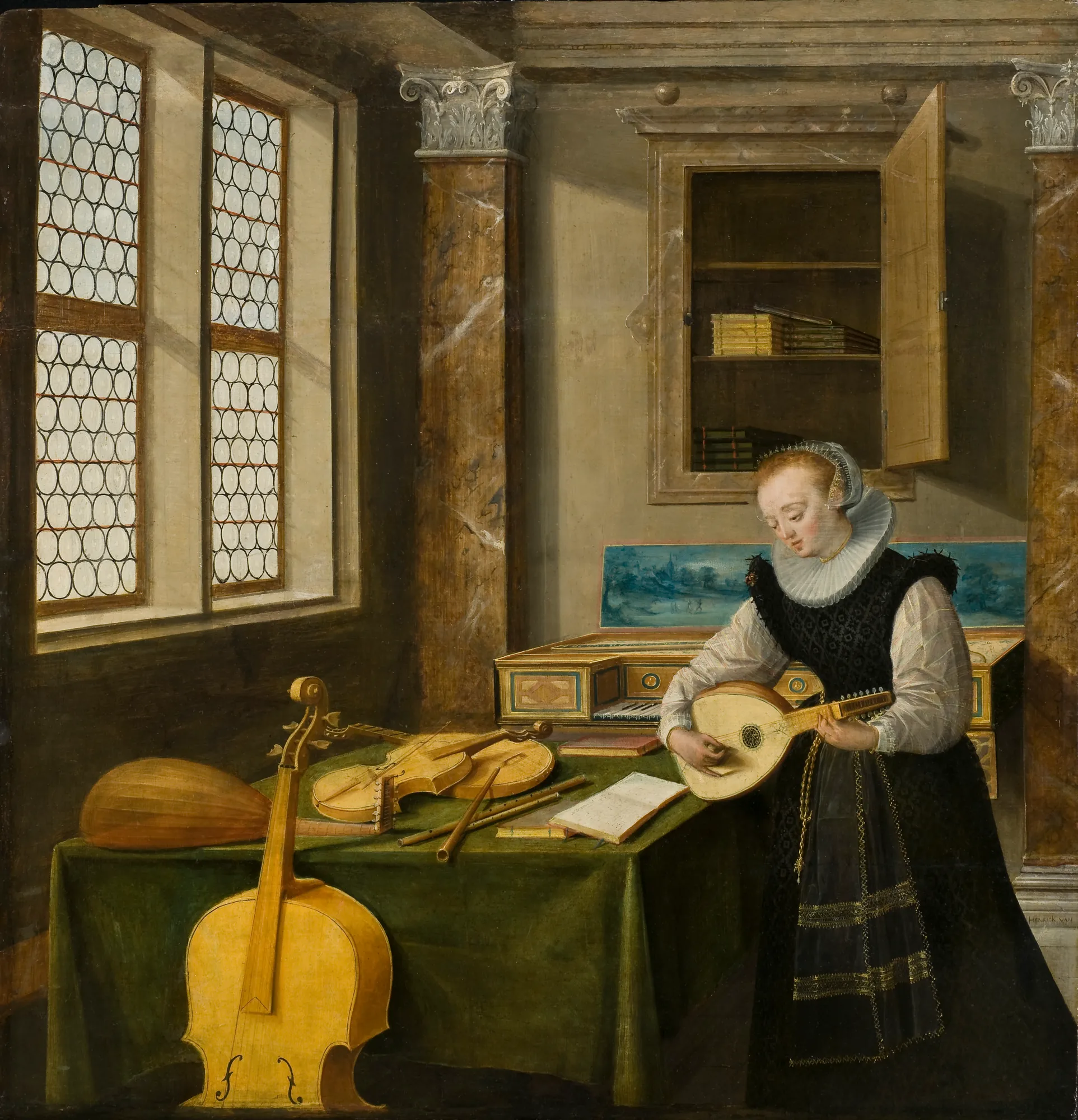 Lady Playing the Lute