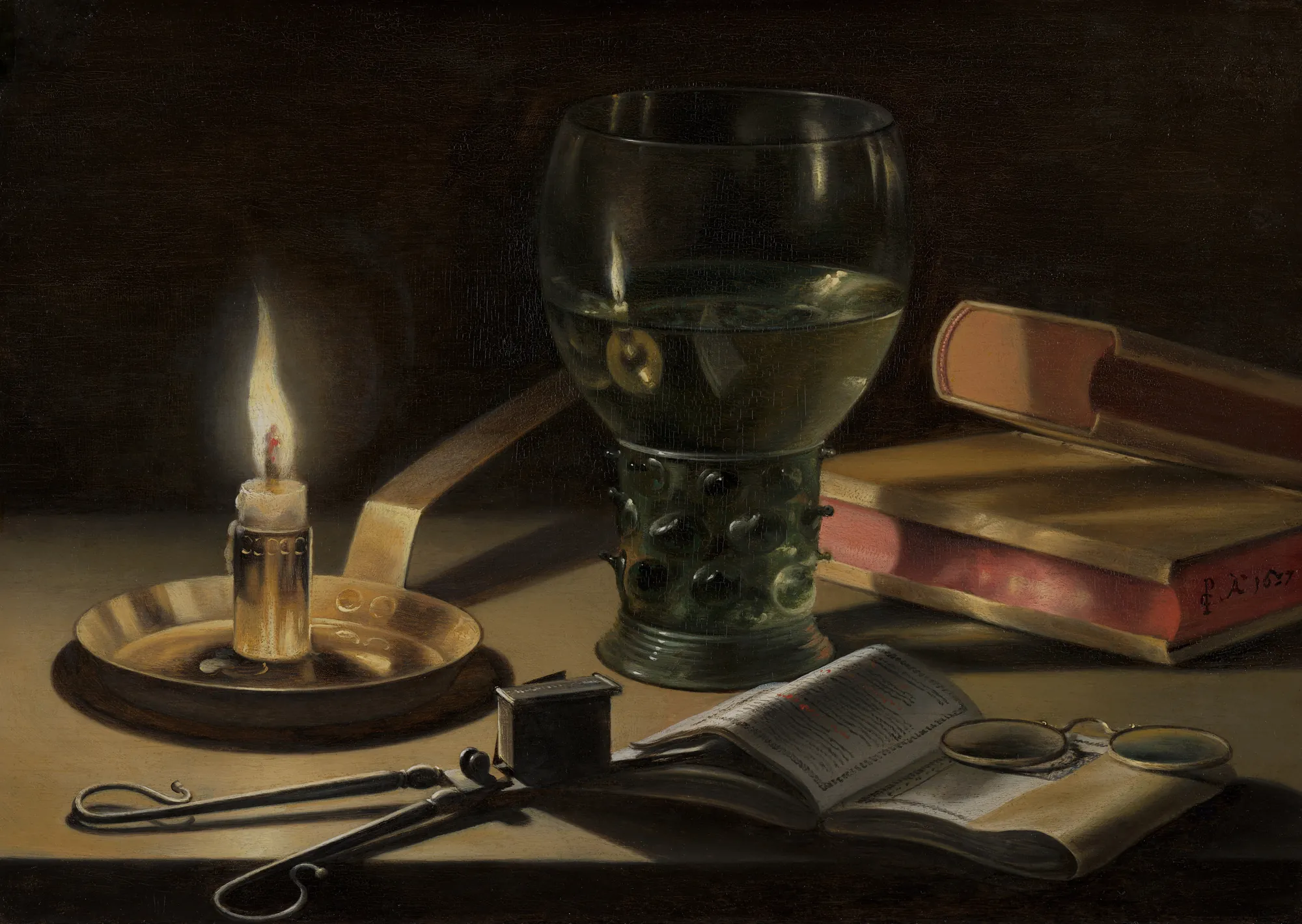 Still Life with a Lighted Candle
